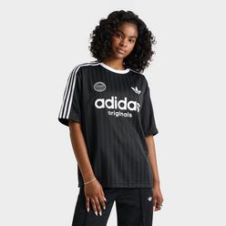Women's adidas Originals 3 Stripes Oversized Soccer Jersey T