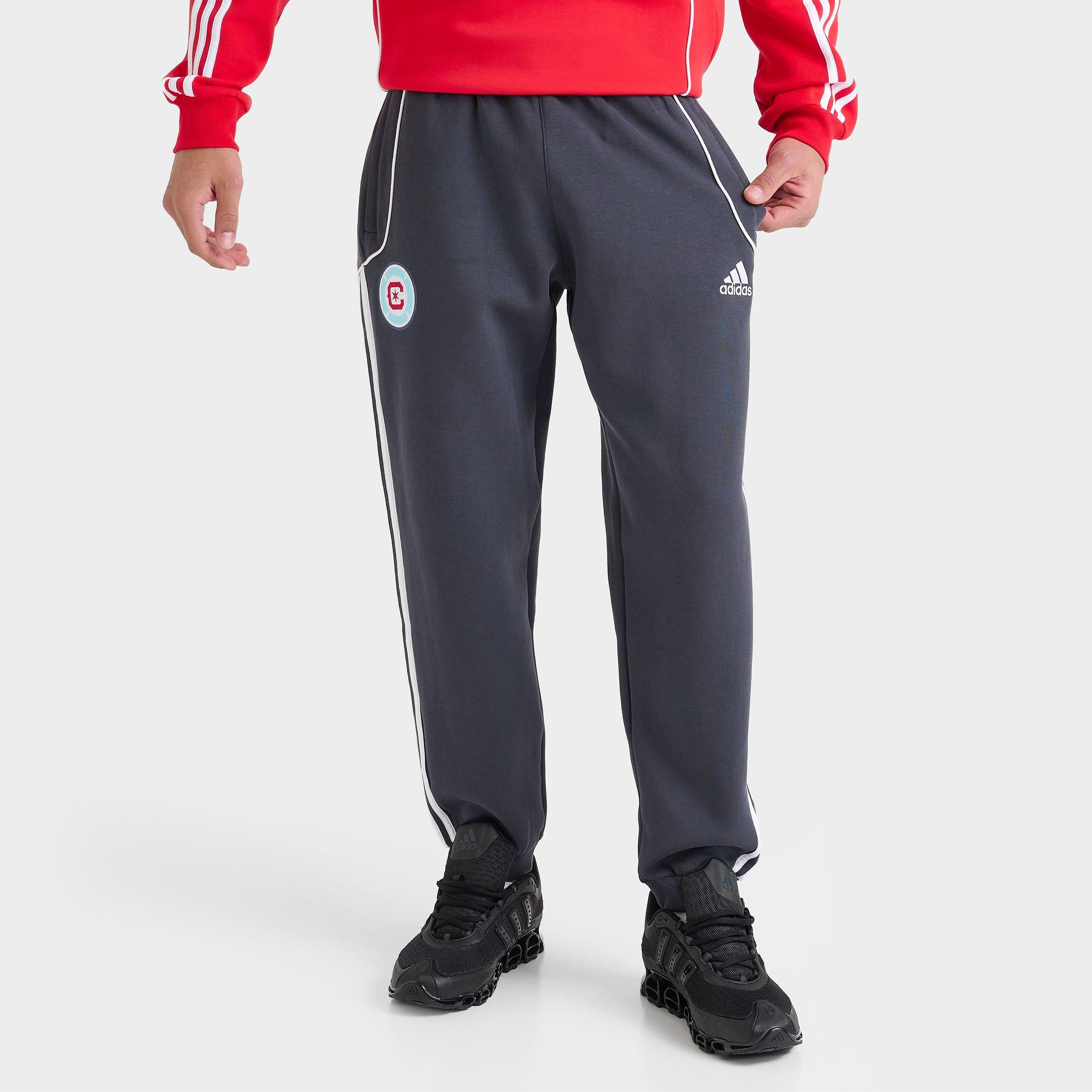adidas Men's Chicago Fire MLS Travel Jogger Pants in Dark Grey Size: Large