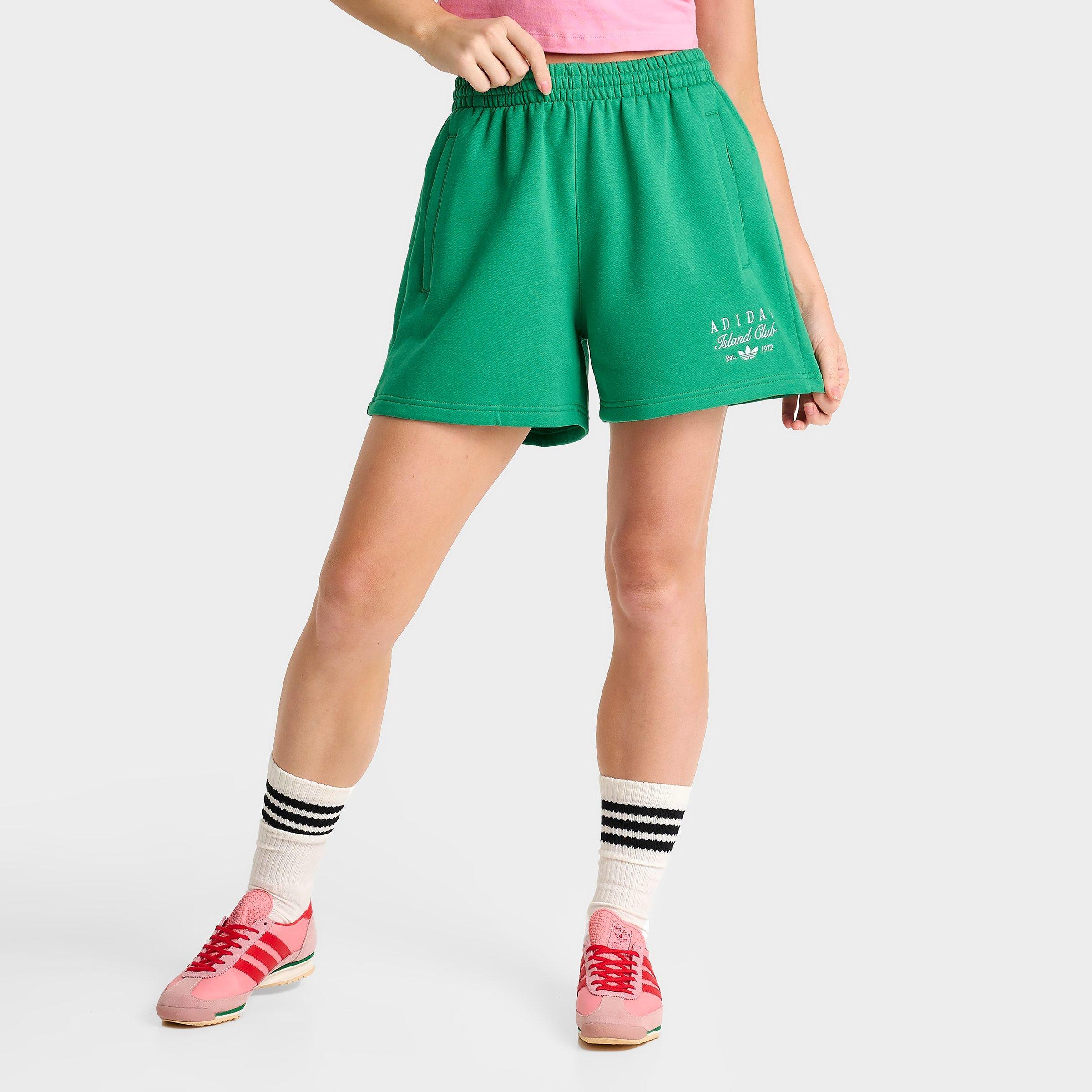 adidas Women's Originals Island Shorts in Semi Court Green Size: XS