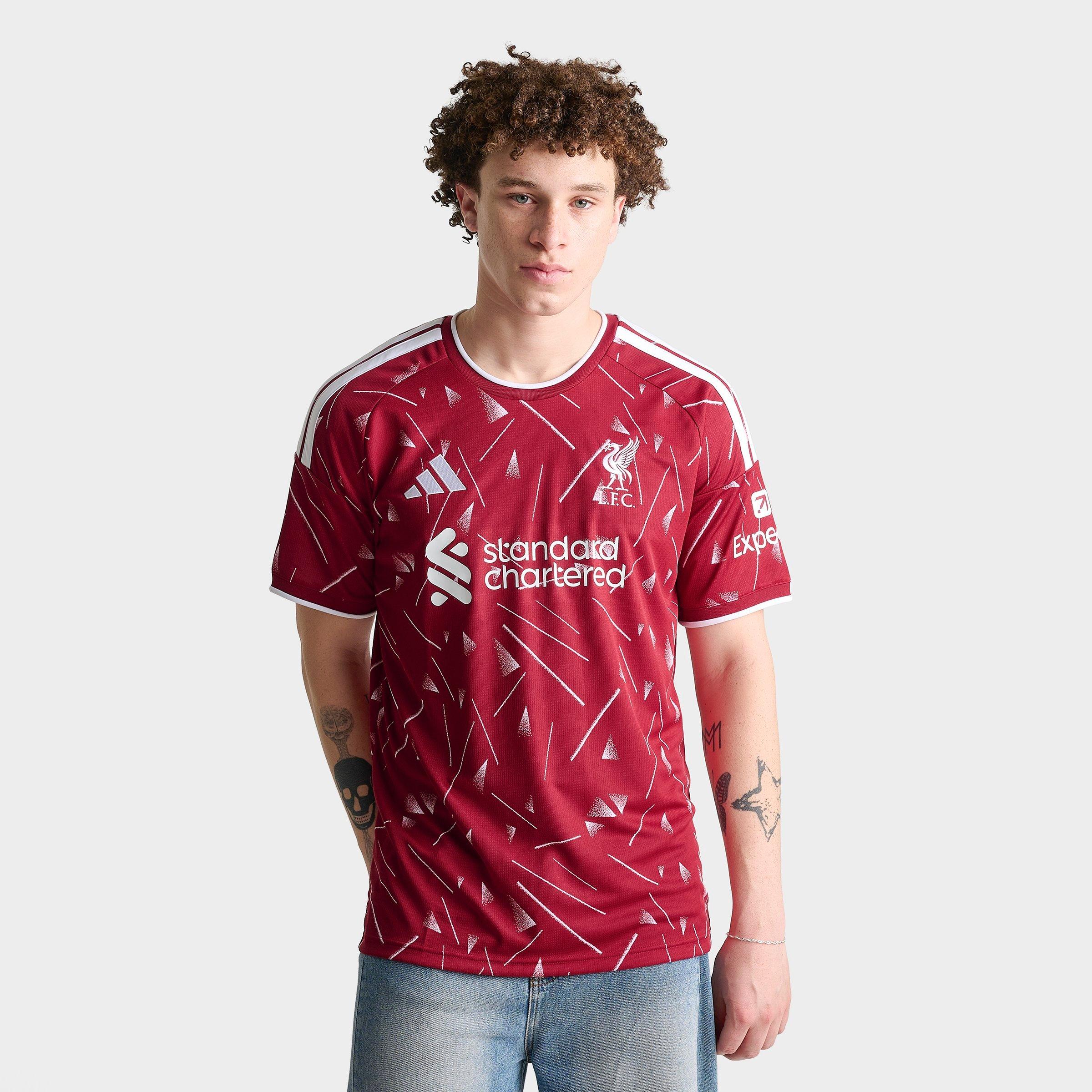 adidas Men's Liverpool FC 26-27 Home Soccer Jersey in Active Maroon Size: Medium