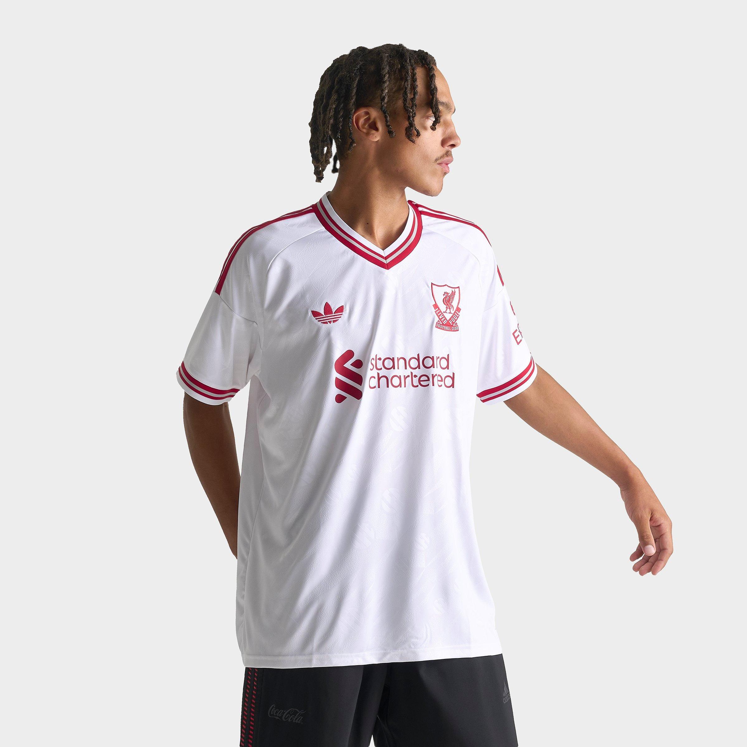 adidas Men's Liverpool FC 26-27 Away Soccer Jersey in White Size: Large