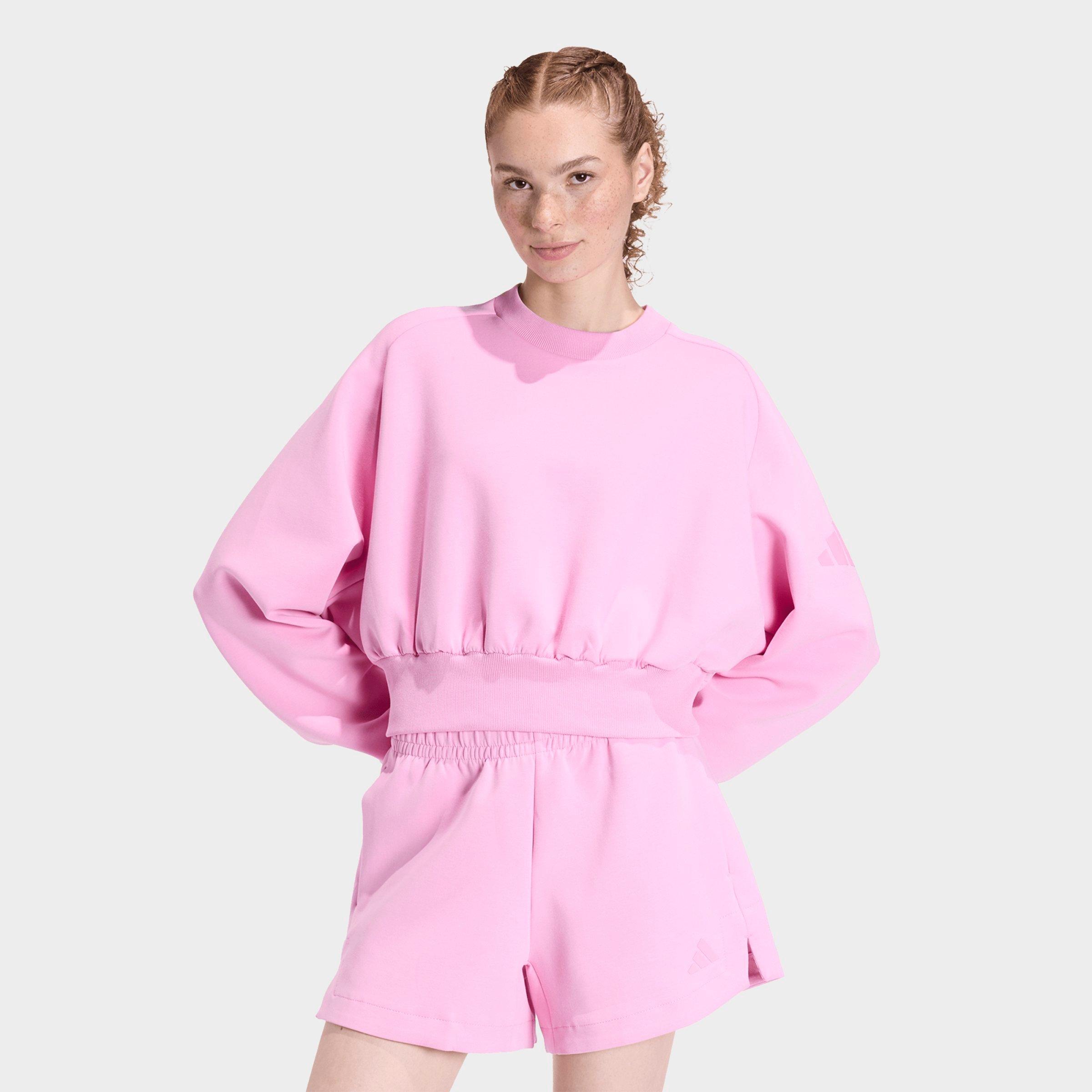 adidas Womens Sportswear Soft Lux Loose Sweatshirt in St Tropic Bloom Size: Medium
