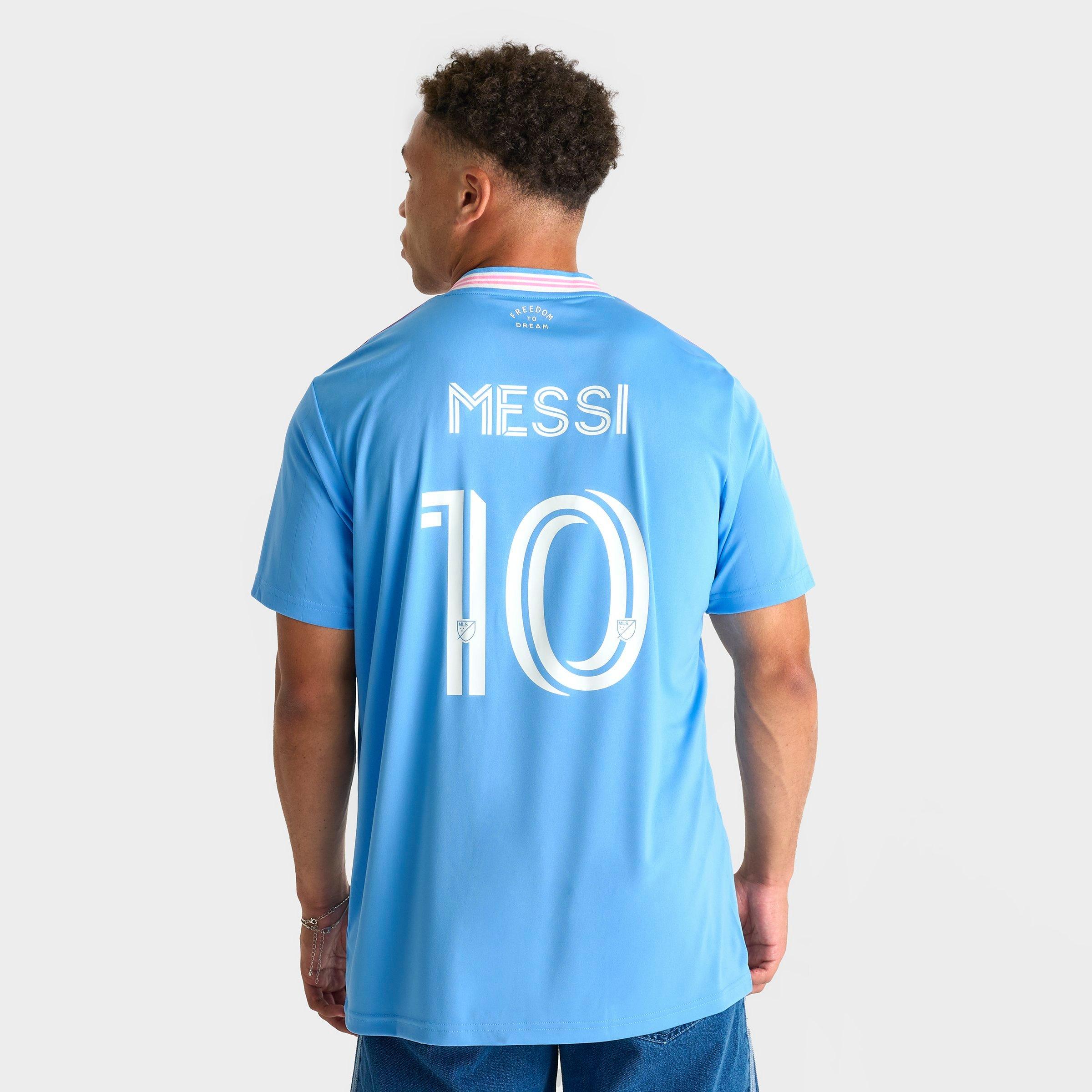 adidas Men's Inter Miami CF MLS Lionel Messi 25-26 Third Soccer Jersey in Semi Blue Burst Size: Small