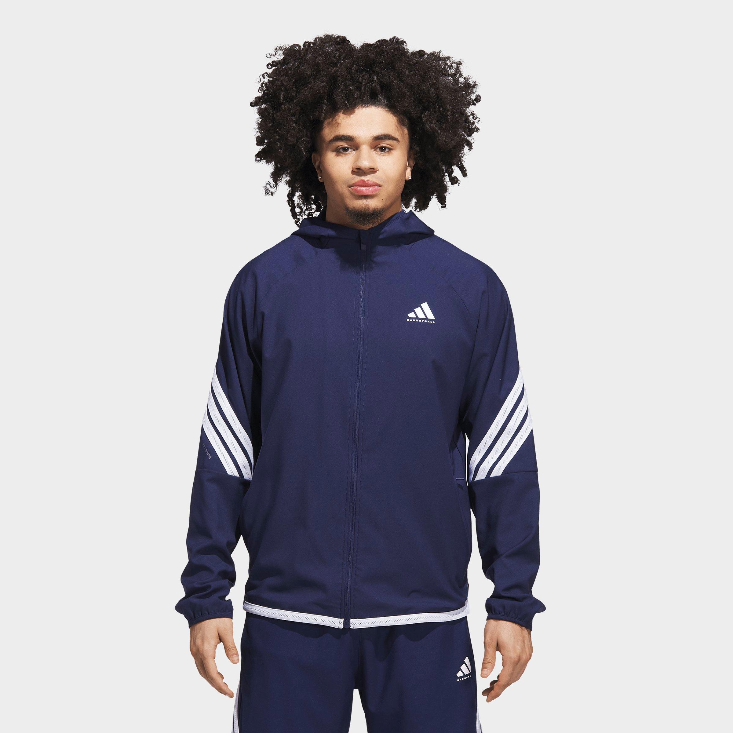 adidas Men's Crazy Lite Full-Zip Basketball Jacket in Team Navy Blue Size: Small