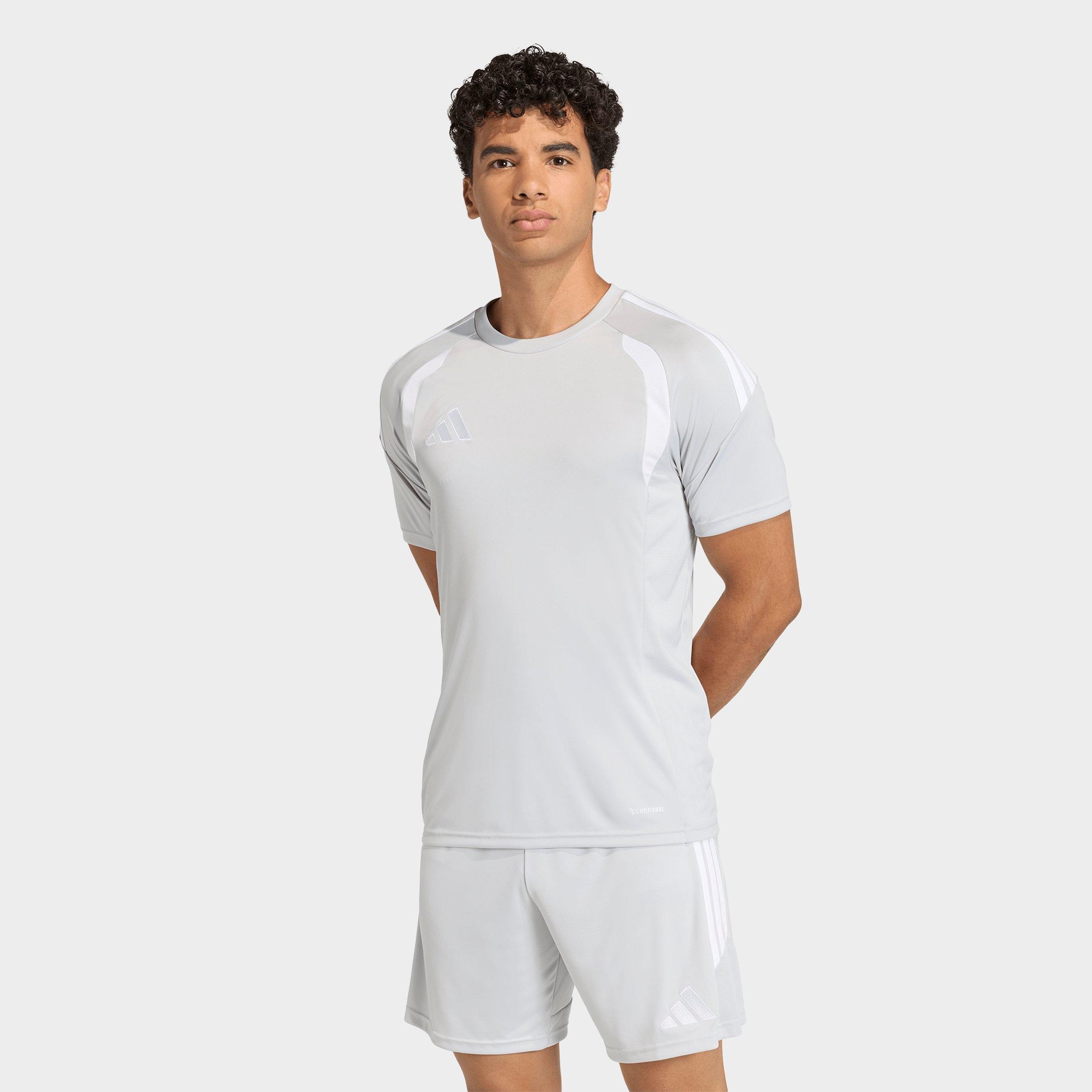 adidas Men's Tiro 26 League Soccer Jersey in Team Light Grey/White Size: Medium