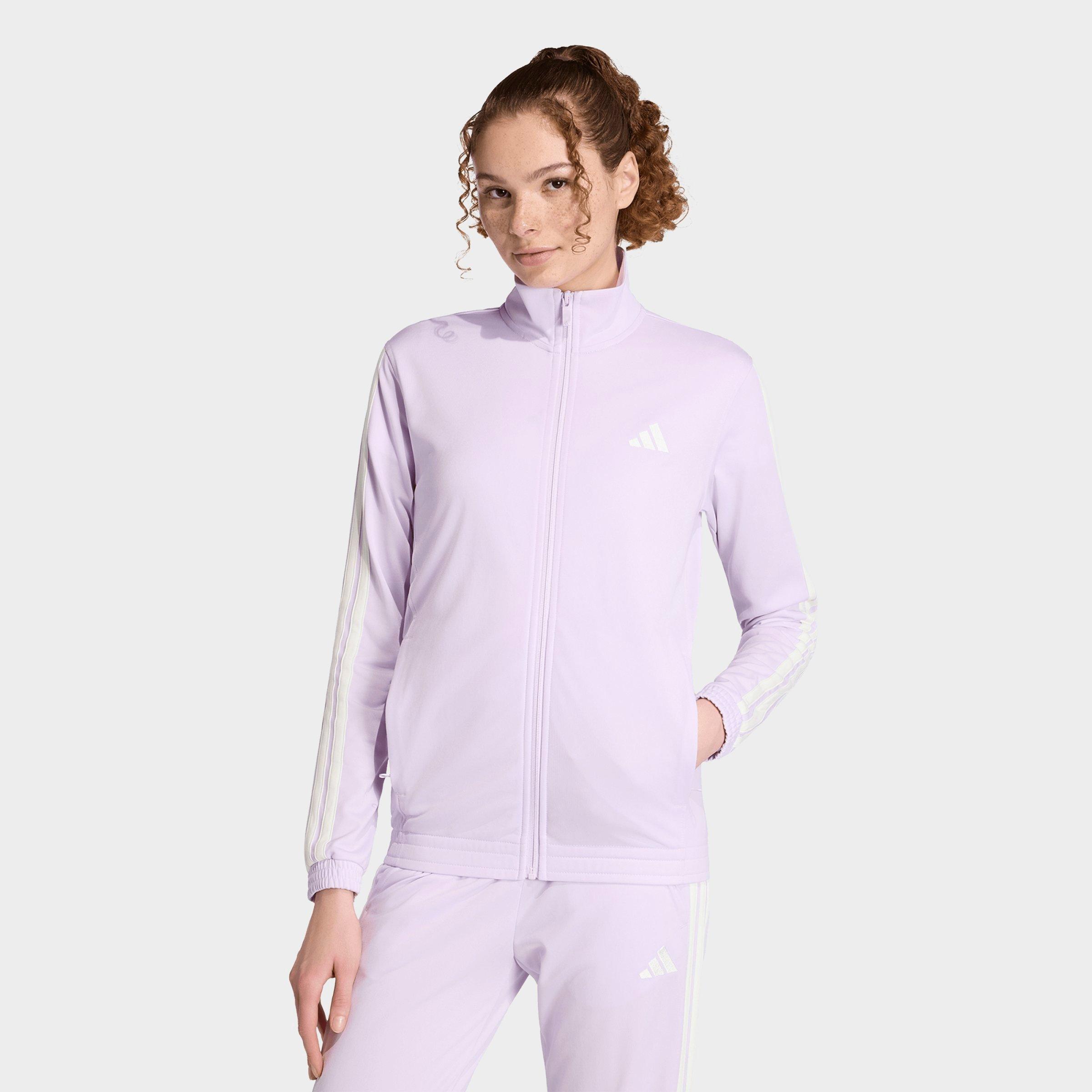 adidas Women's Sportswear DAYREADY Track Top in Ice Lavender Size: Medium