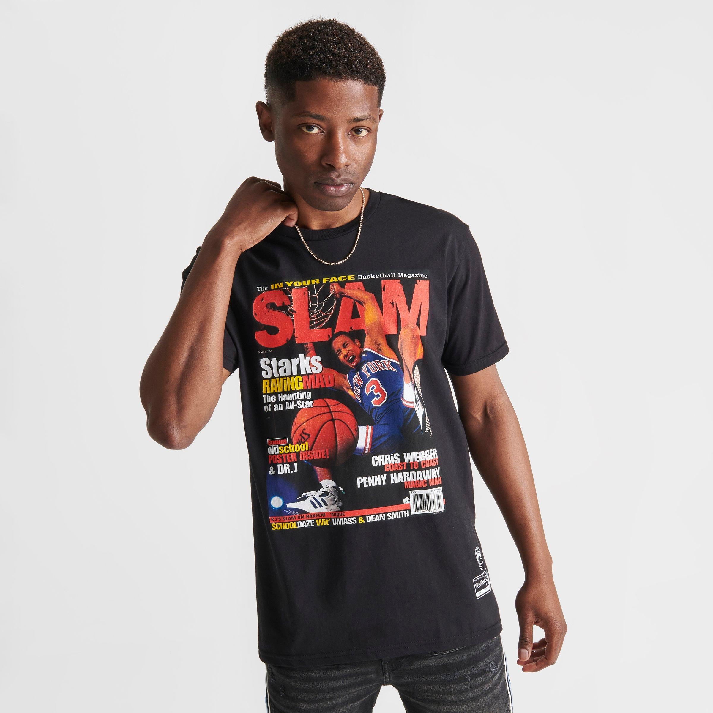 Men's Mitchell & Ness Slam Magazine John Starks Cover Graphic T-Shirt