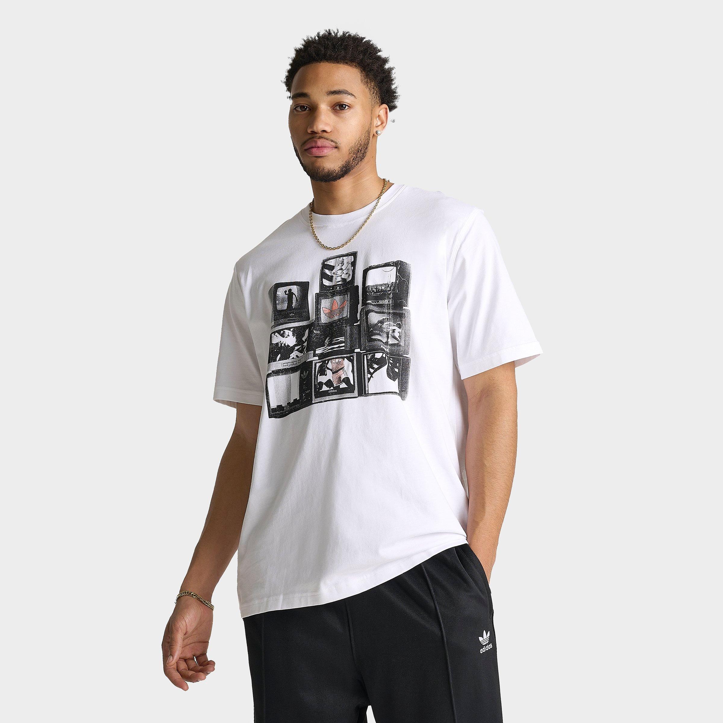 adidas Men's Originals Vintage TV T-Shirt in White Size: Small