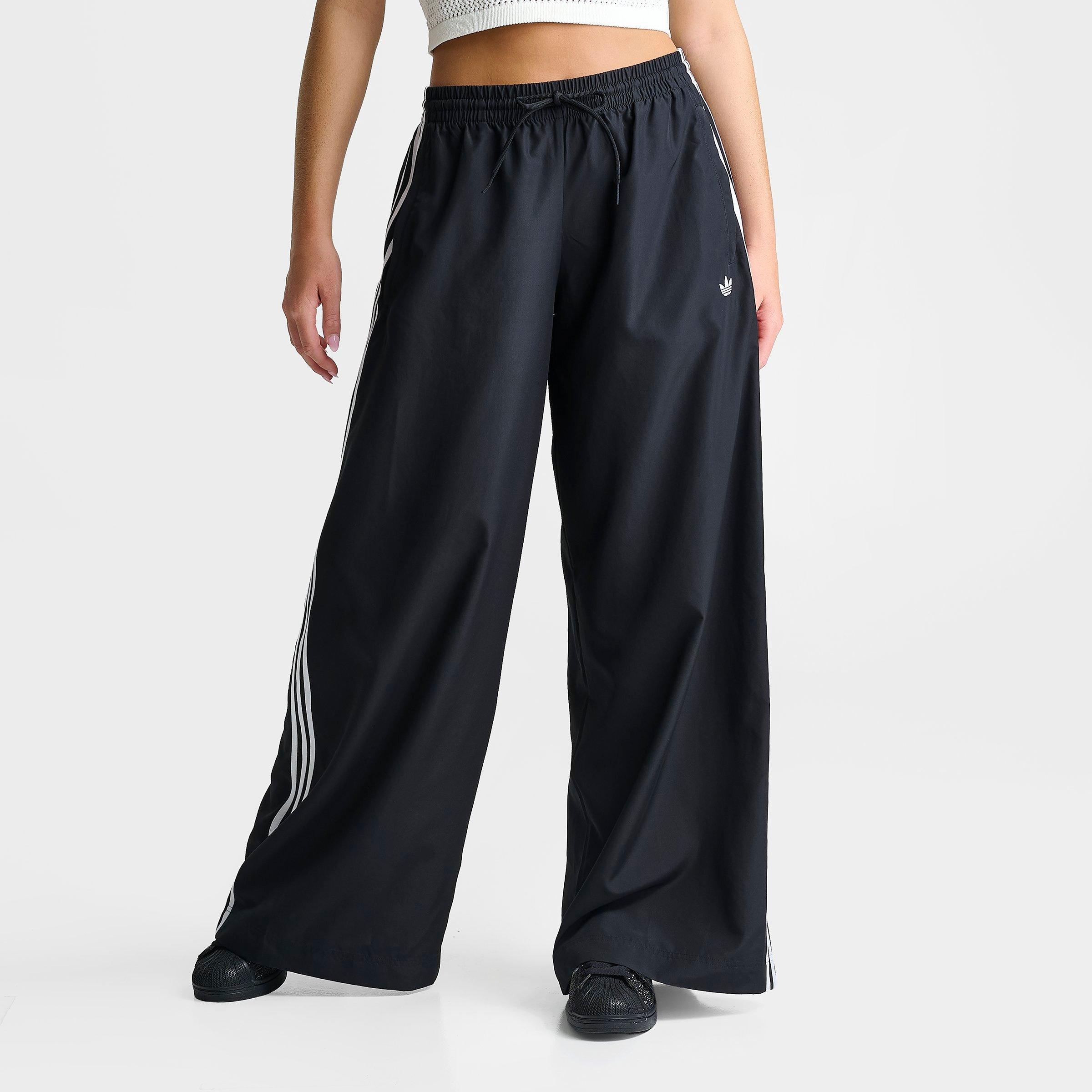 adidas Women's Originals Firebird Adilenium Woven Track Pants in Black/White Size: Medium