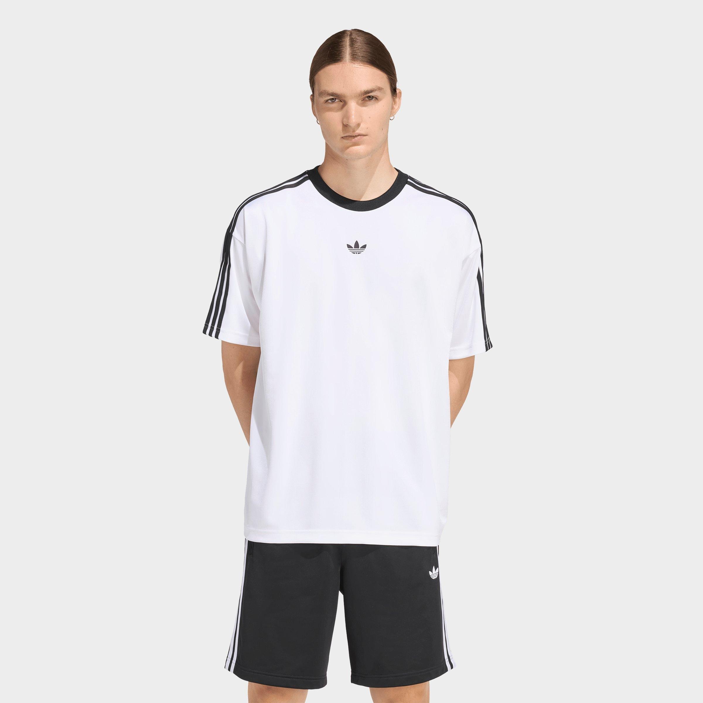 adidas Men's Originals adicolor Jacquard Jersey in White Size: Large