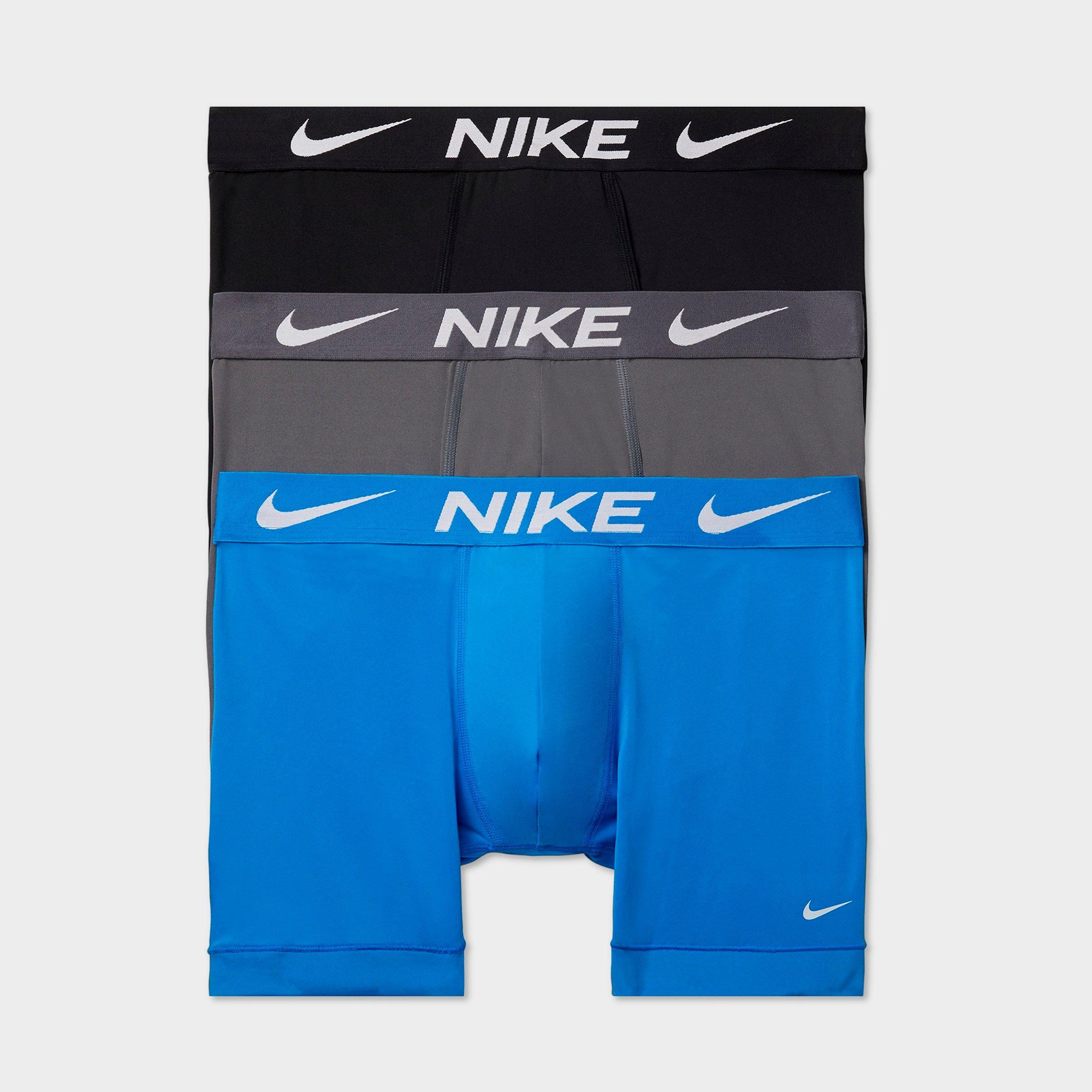 Nike Men's Dri-FIT Essential Micro Boxer Briefs (3-Pack) in Blue Size: Small