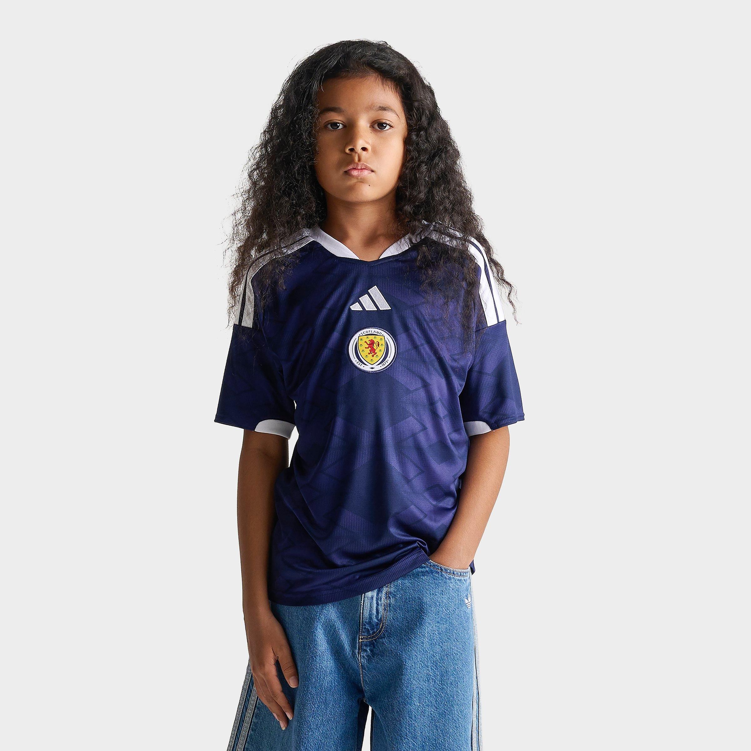 adidas Big Kids Scotland Home Replica Soccer Jersey