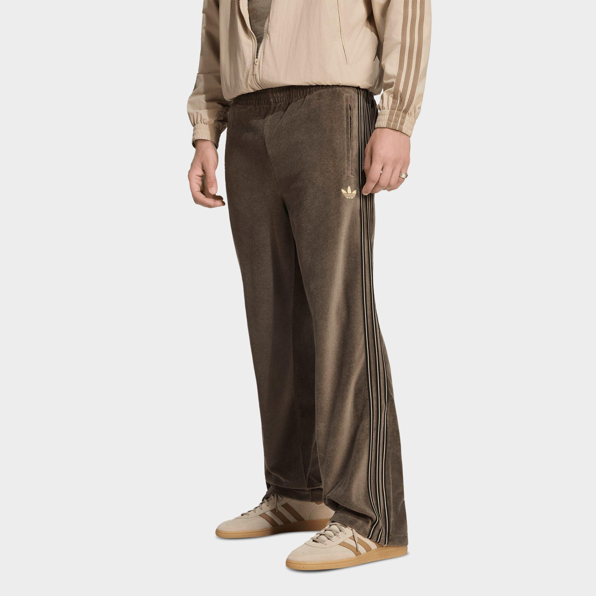 adidas Men's Originals Firebird Velour Track Pants in Branch Size: Large