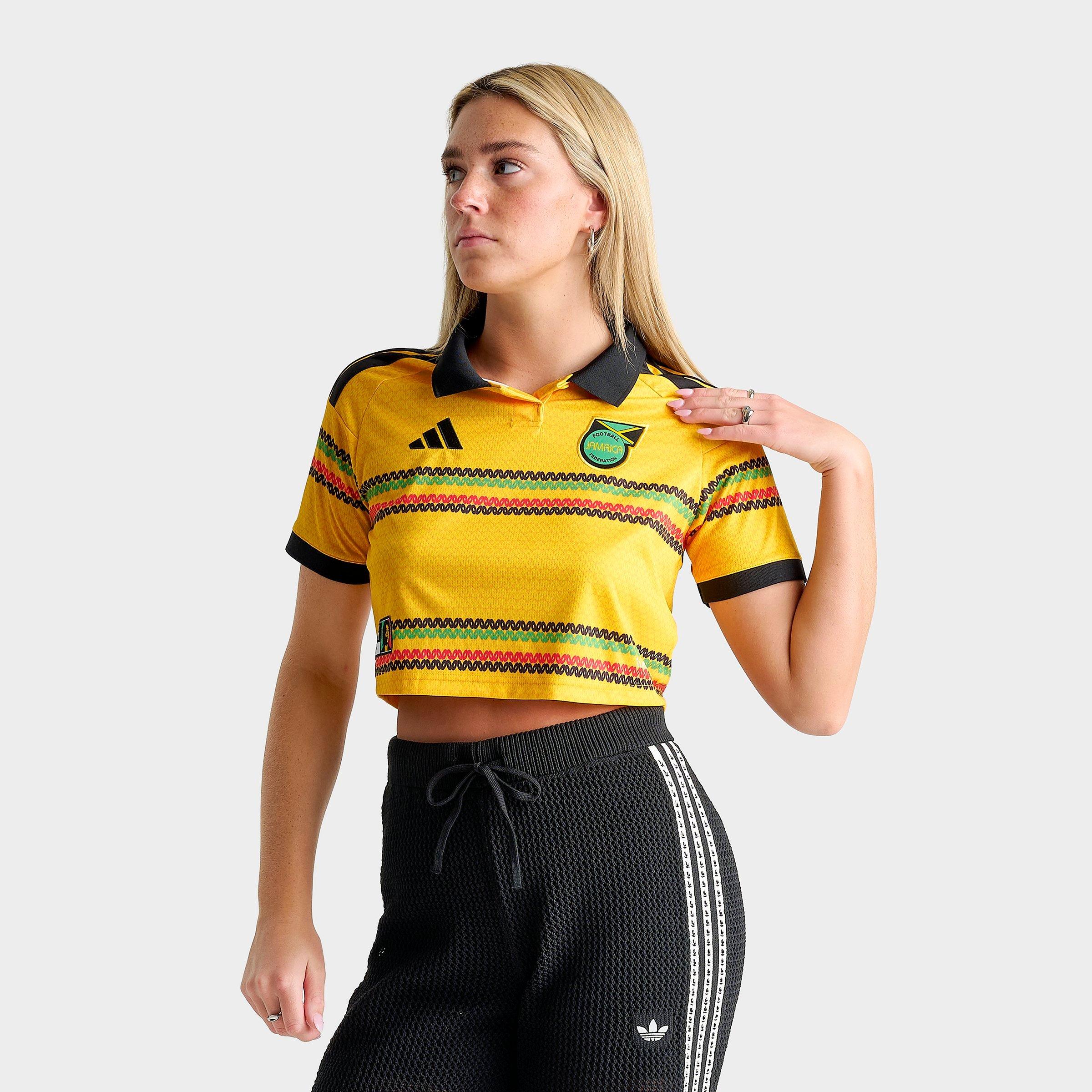 adidas Women's Originals Jamaica 26 x Bob Marley Home Cropped Jersey
