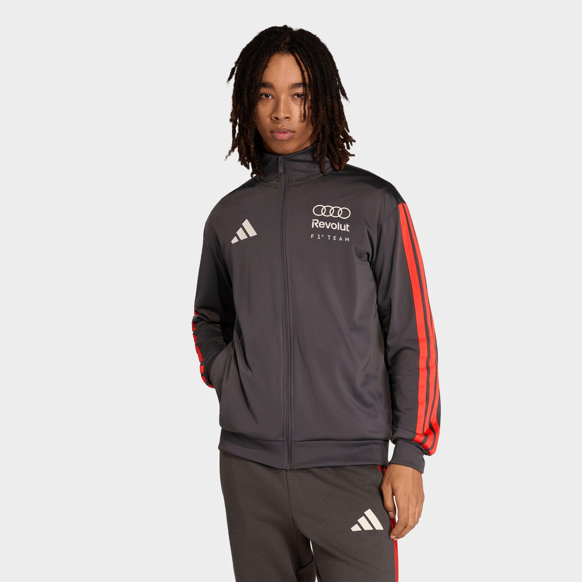 adidas Men's Audi Revolut F1 Team DNA Full-Zip Track Top in Utility Black Size: XL