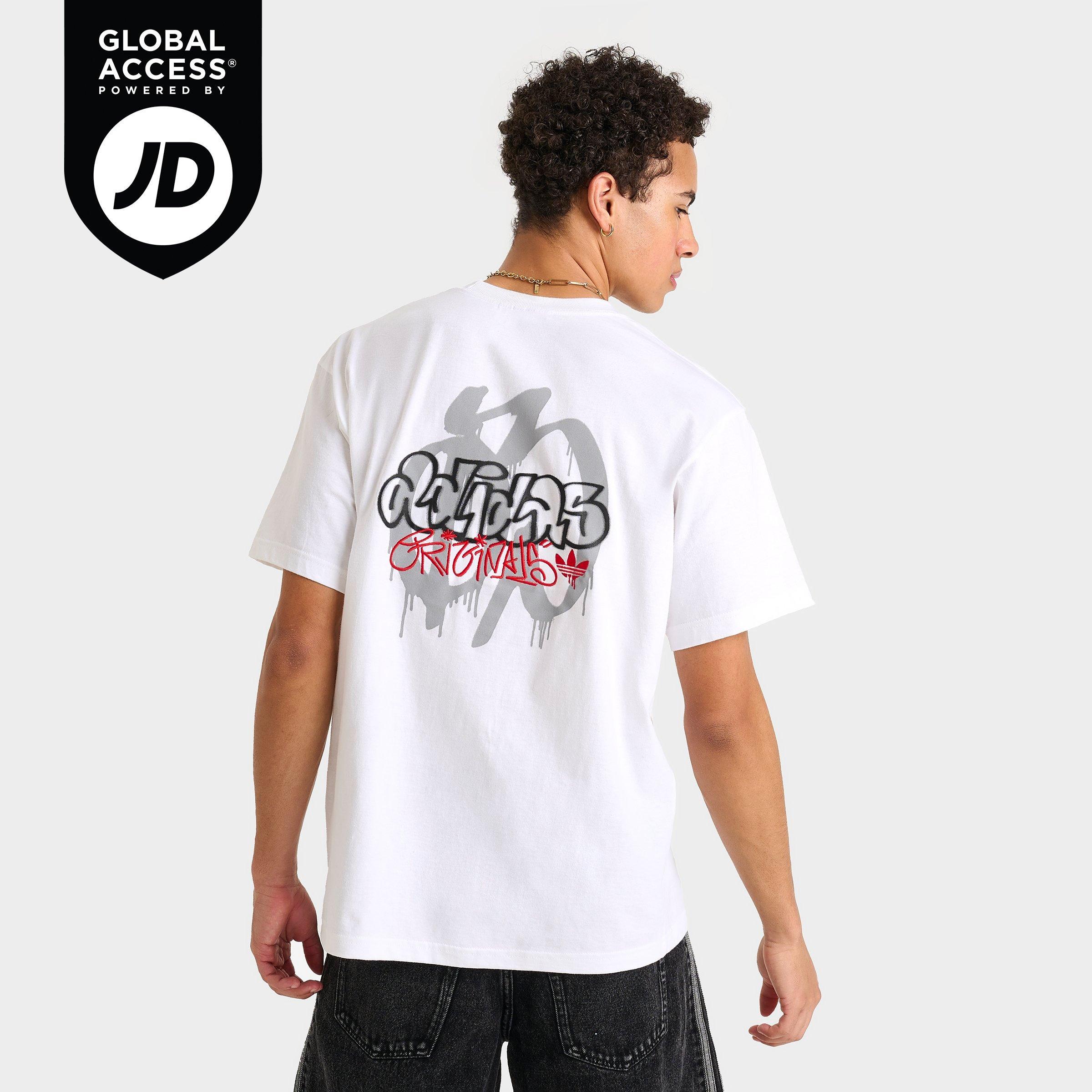 adidas Men's Originals Graffiti T-Shirt in White Size: Small