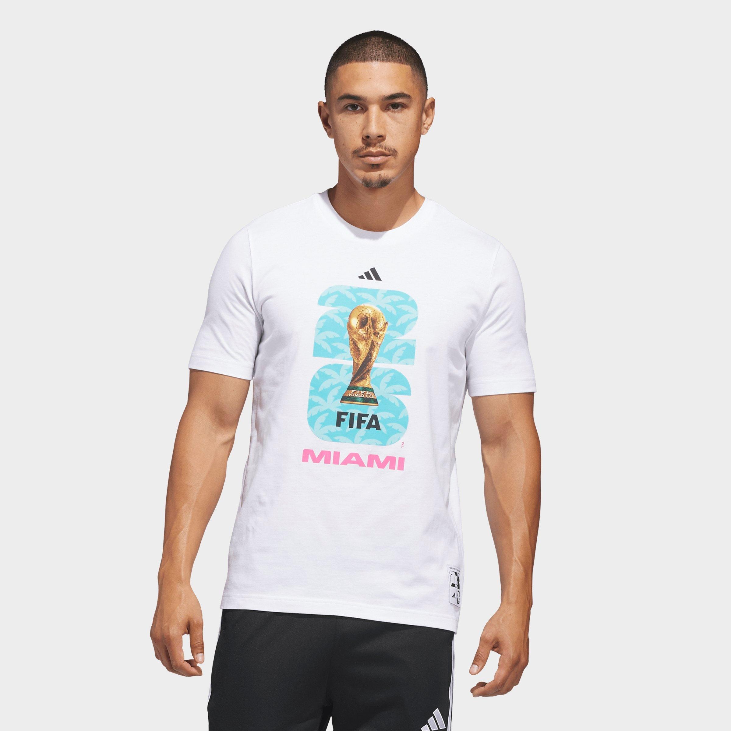 adidas Men's Soccer FIFA World Cup 26 Host City Miami Graphic T-Shirt in White Size: XL