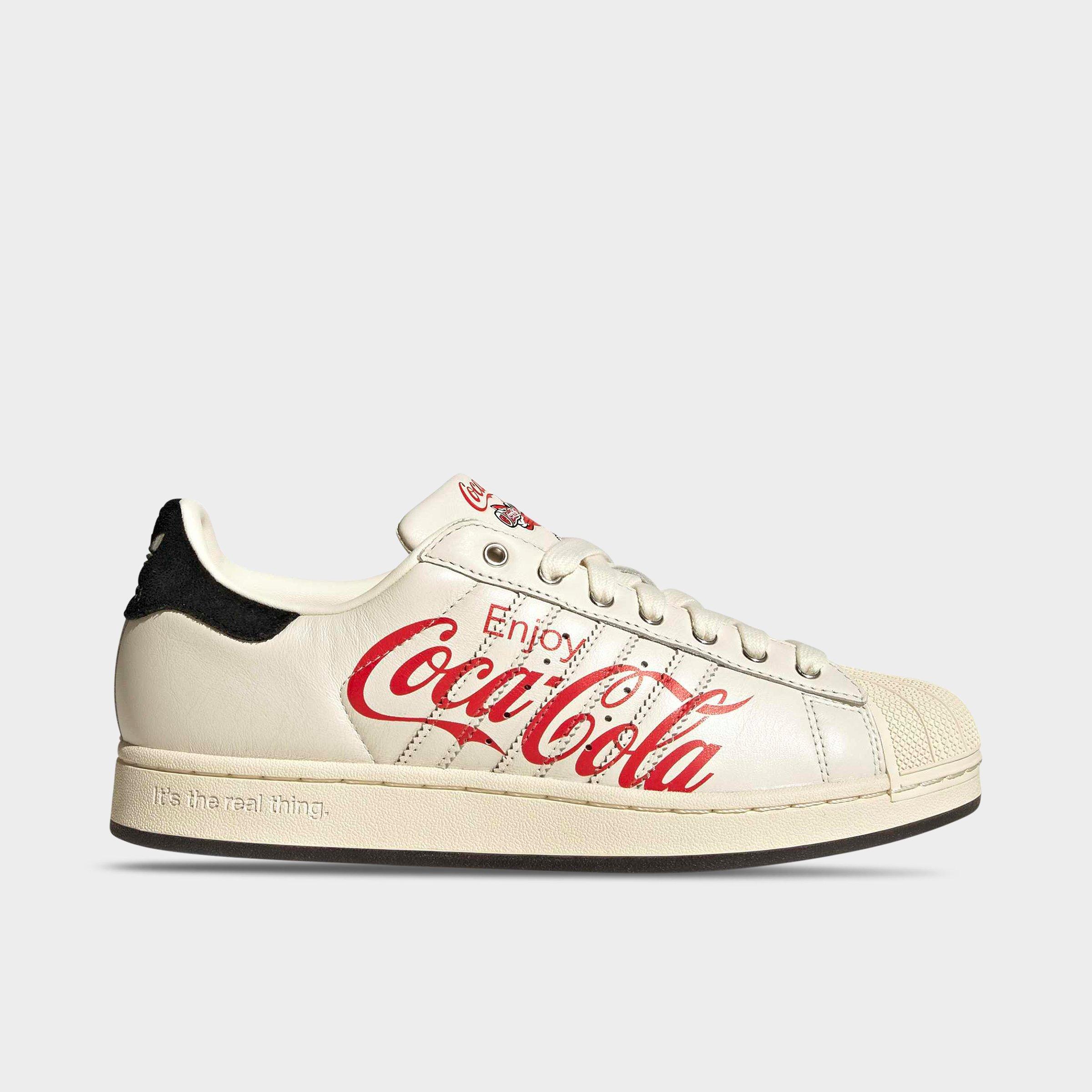 adidas Men's Originals x Coca-Cola Superstar II Casual Shoes in White/Cream/Red Size: 9.0