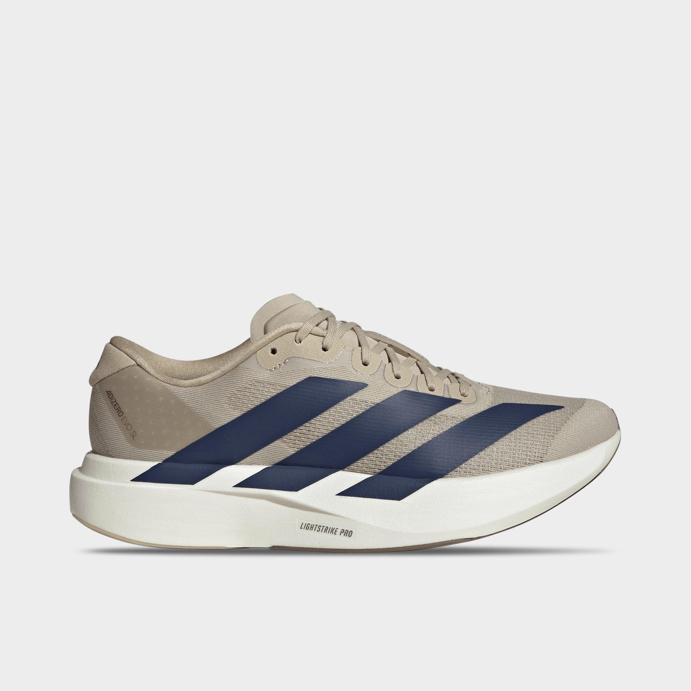 adidas Men's Adizero EVO SL Running Shoes in Khaki/Night Indigo/Khaki Size: 7.5