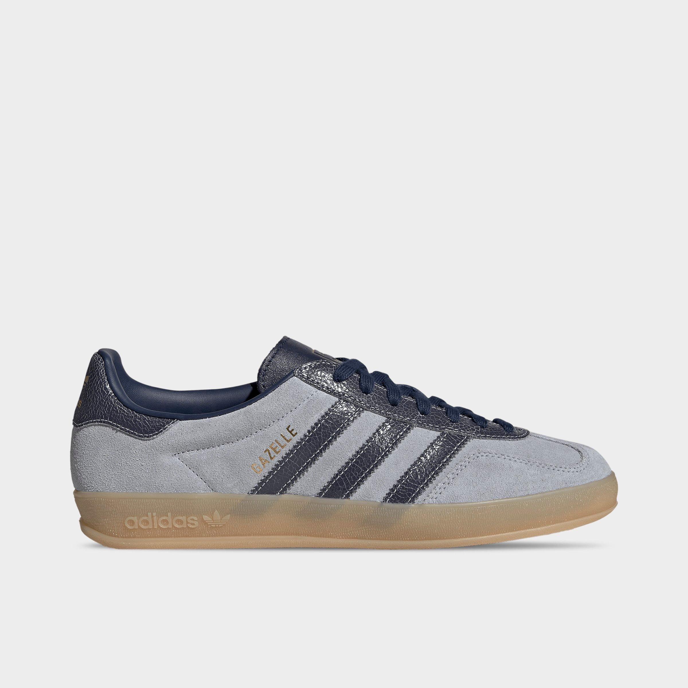 adidas Men's Originals Gazelle Indoor SE Casual Shoes in Halo Silver/Night Indigo/Gum Size: 11.0