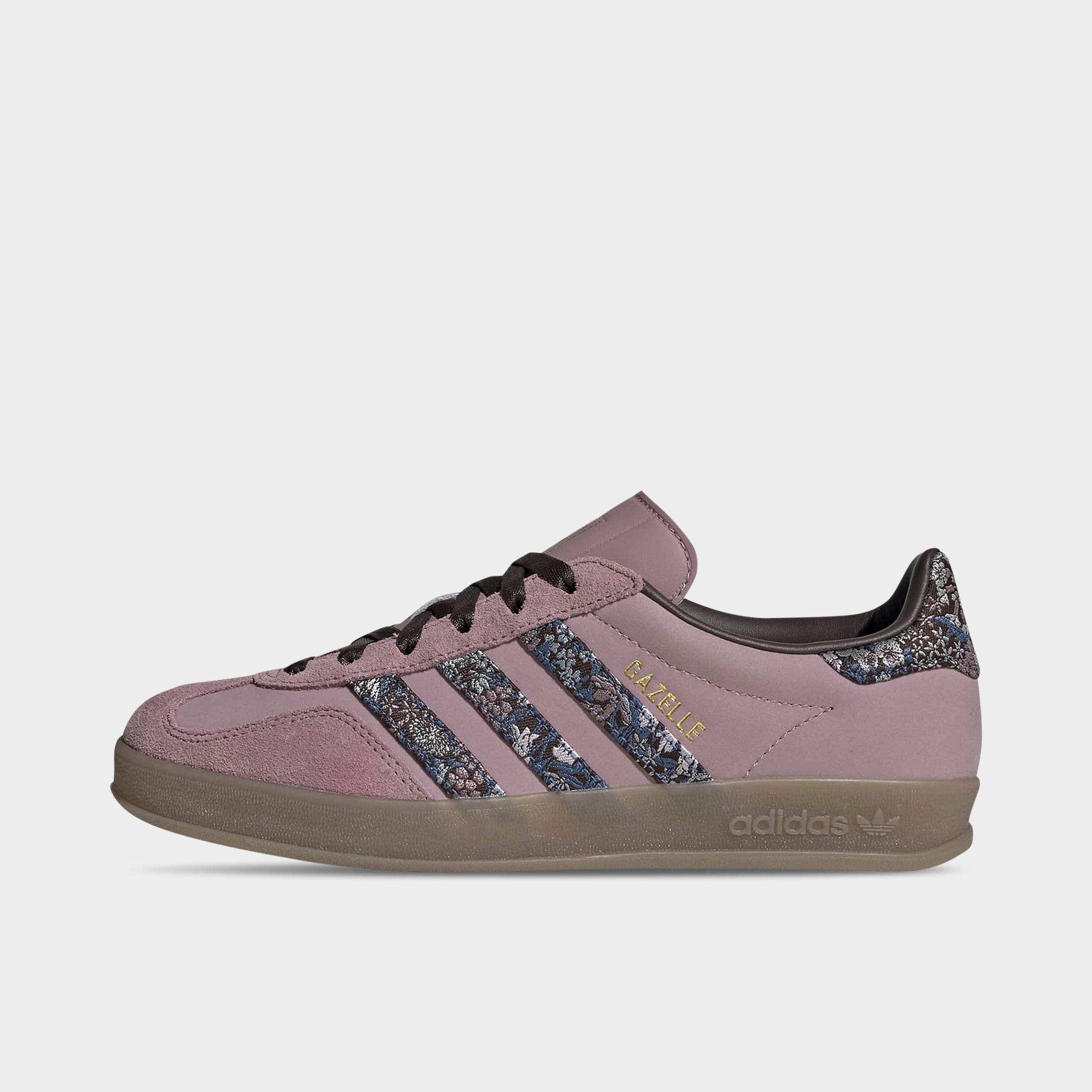 adidas Women's Originals x Liberty London Gazelle Indoor Casual Shoes in Magic Mauve/Aurora Coffee/Gum Size: 8.0