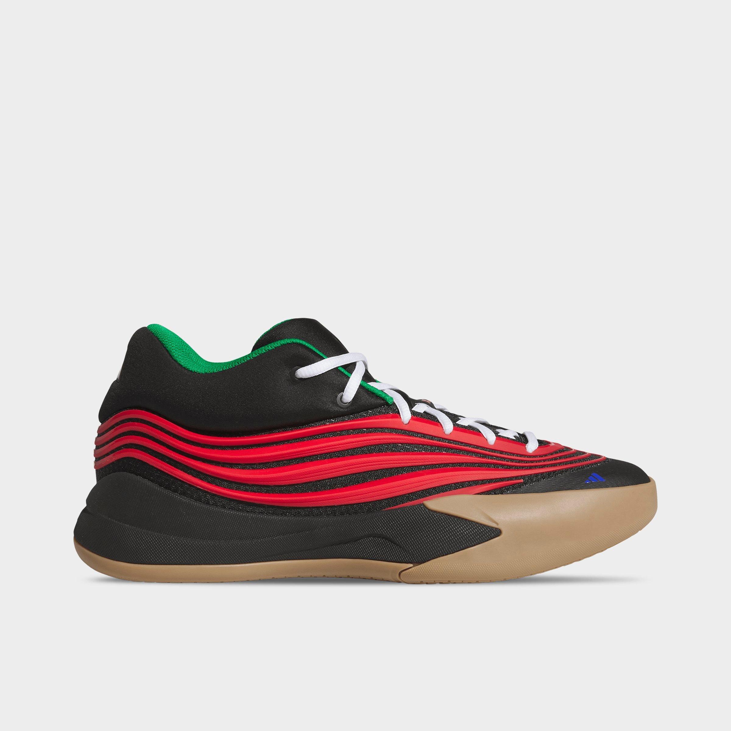 adidas Men's Dame X Basketball Shoes in Core Black/Pure Ruby/Gum Size: 14.0