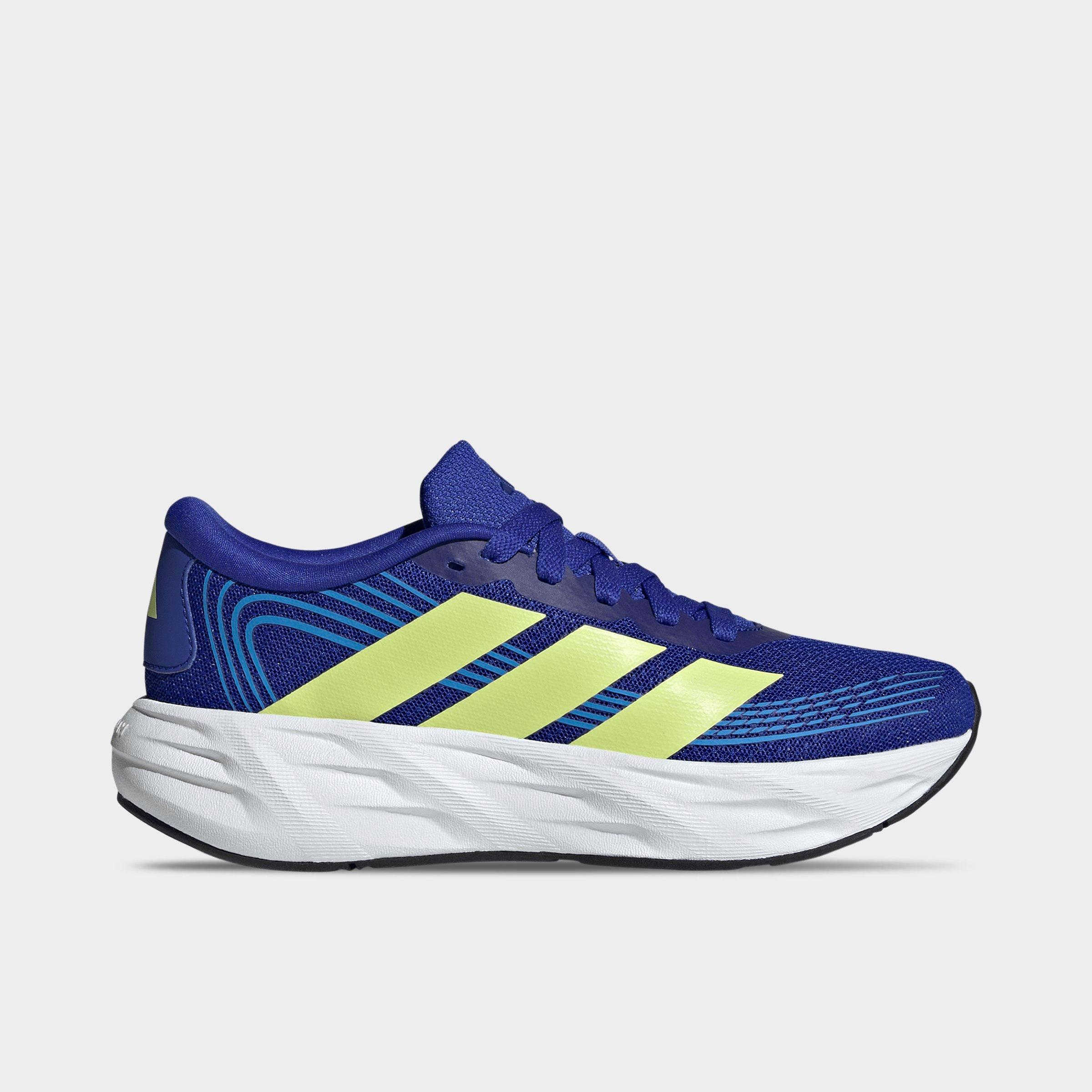 adidas Big Kids Galaxy 8 Running Shoes in Lucid Blue/Frozen Lemon/Lucid Ray Blue Size: 5.0