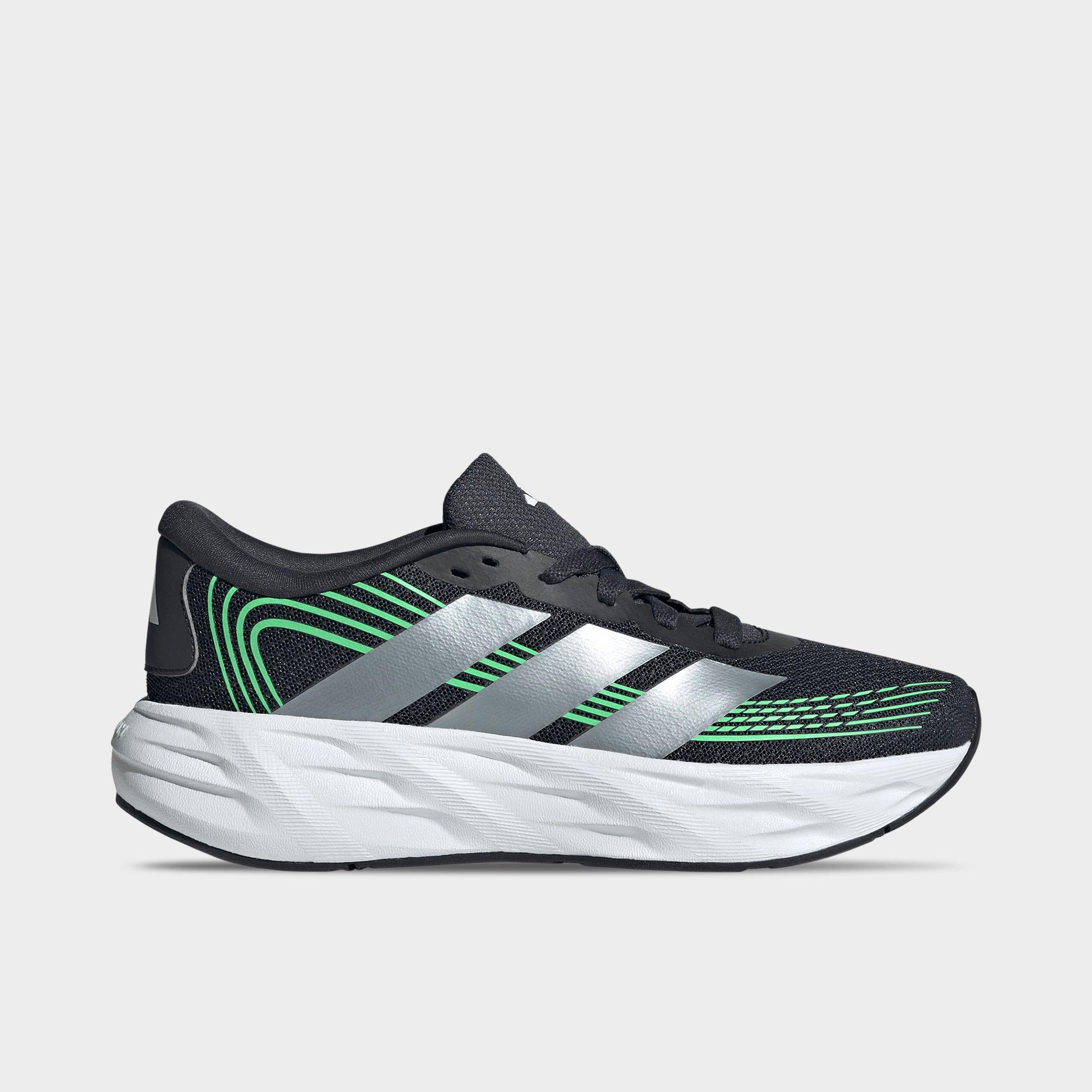 adidas Big Kids Galaxy 8 Running Shoes in Night Grey/Tech Grey Metallic/Screaming Green Size: 6.5