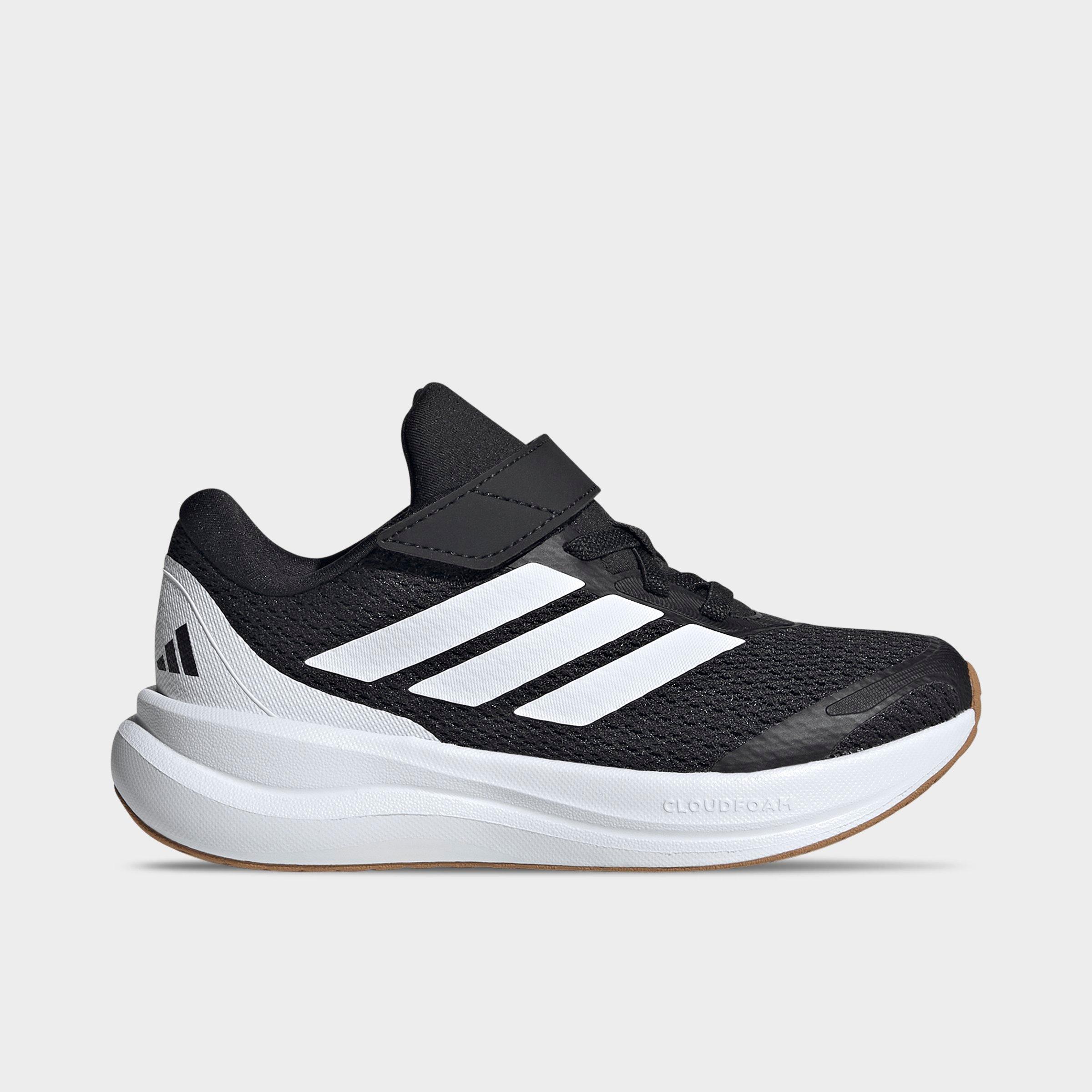 adidas Little Kids Runfalcon 6 Hook-And-Loop Stretch Lace Casual Shoes in Core black/Cloud White/Core Black Size: 12.5