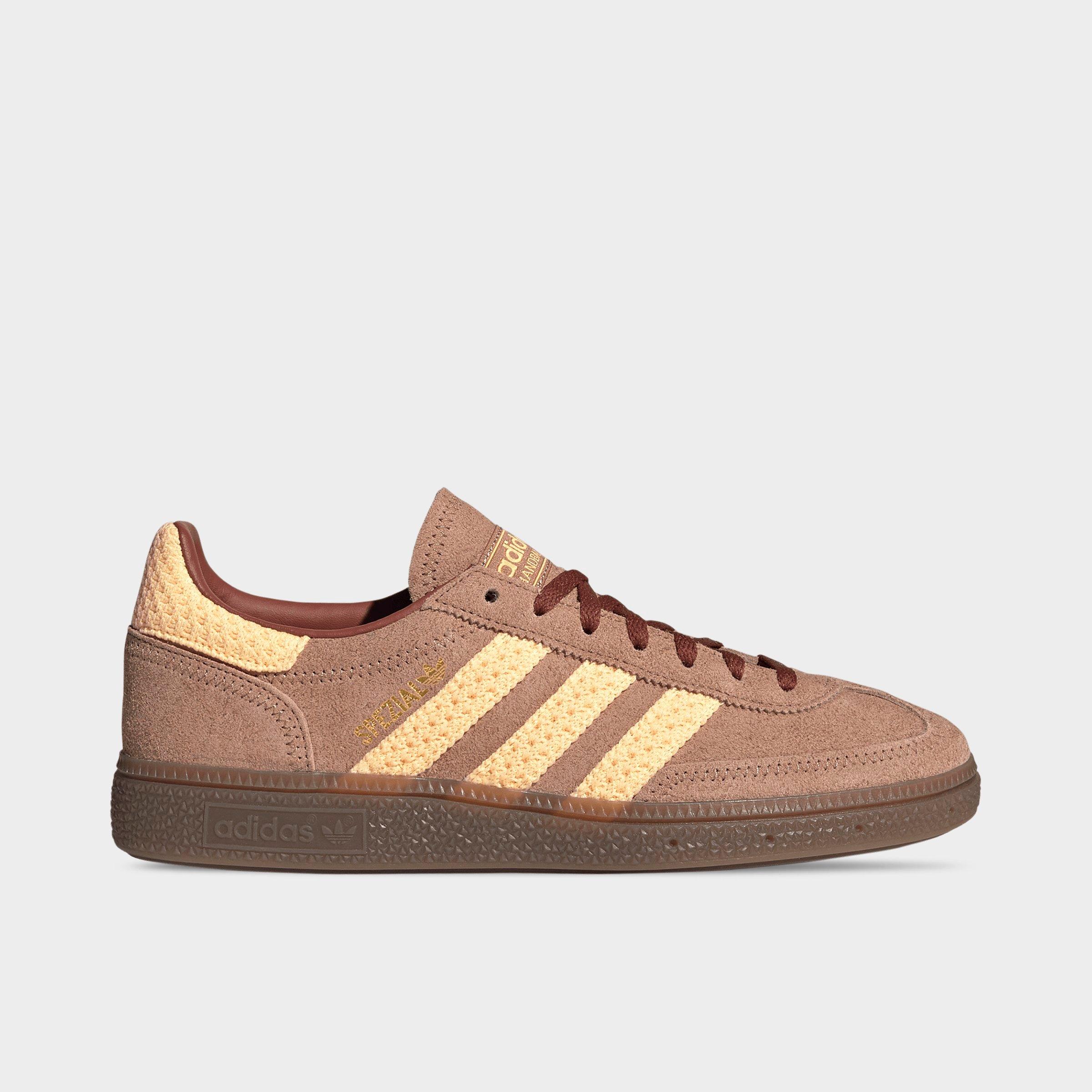 adidas Women's Originals Handball Spezial Casual Shoes in Clay Strata/Acid Orange/Burnt Sienna Size: 7.5