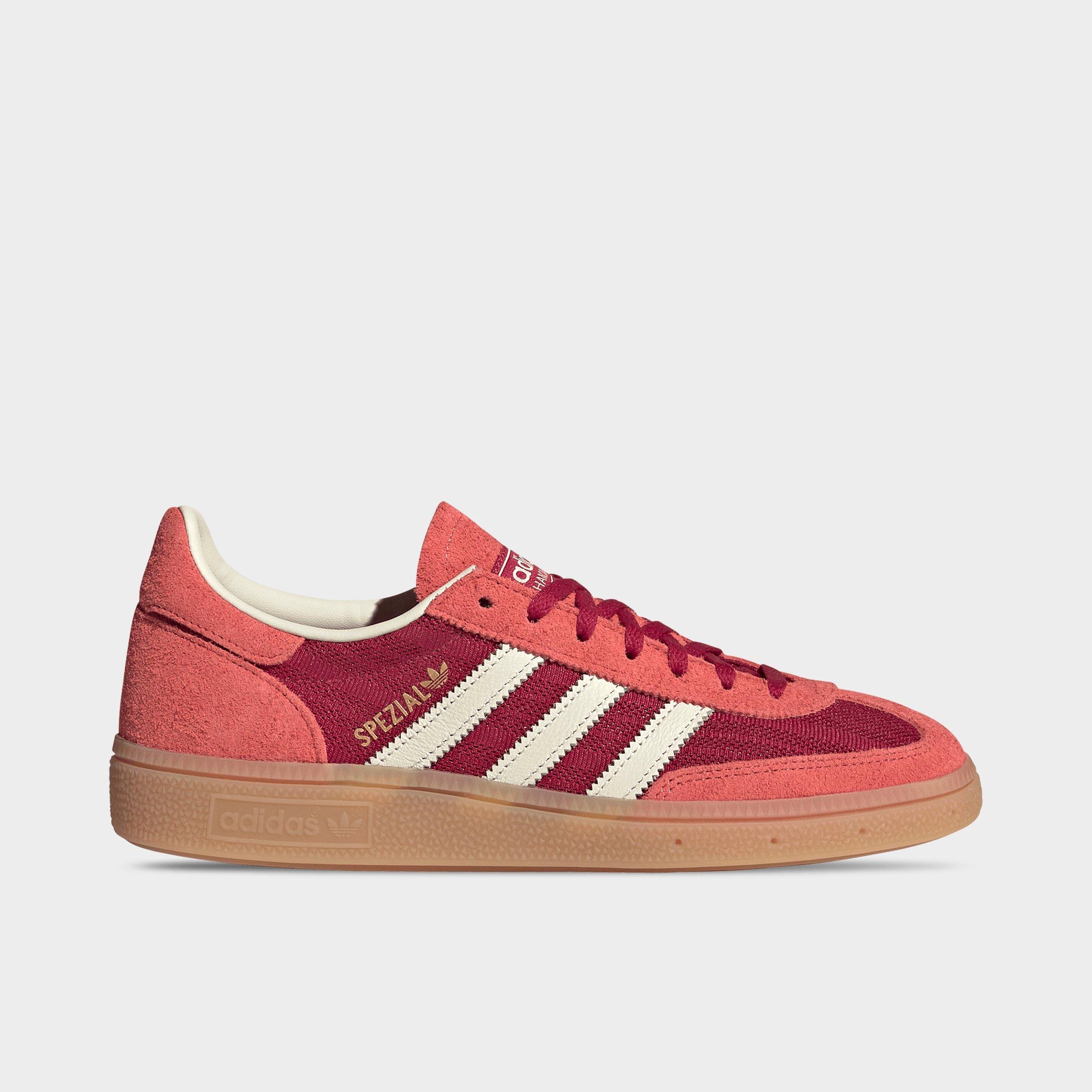 adidas Women's Originals Handball Spezial Casual Shoes in Team Victory Red/Off White/Preloved Scarlet Size: 5.0