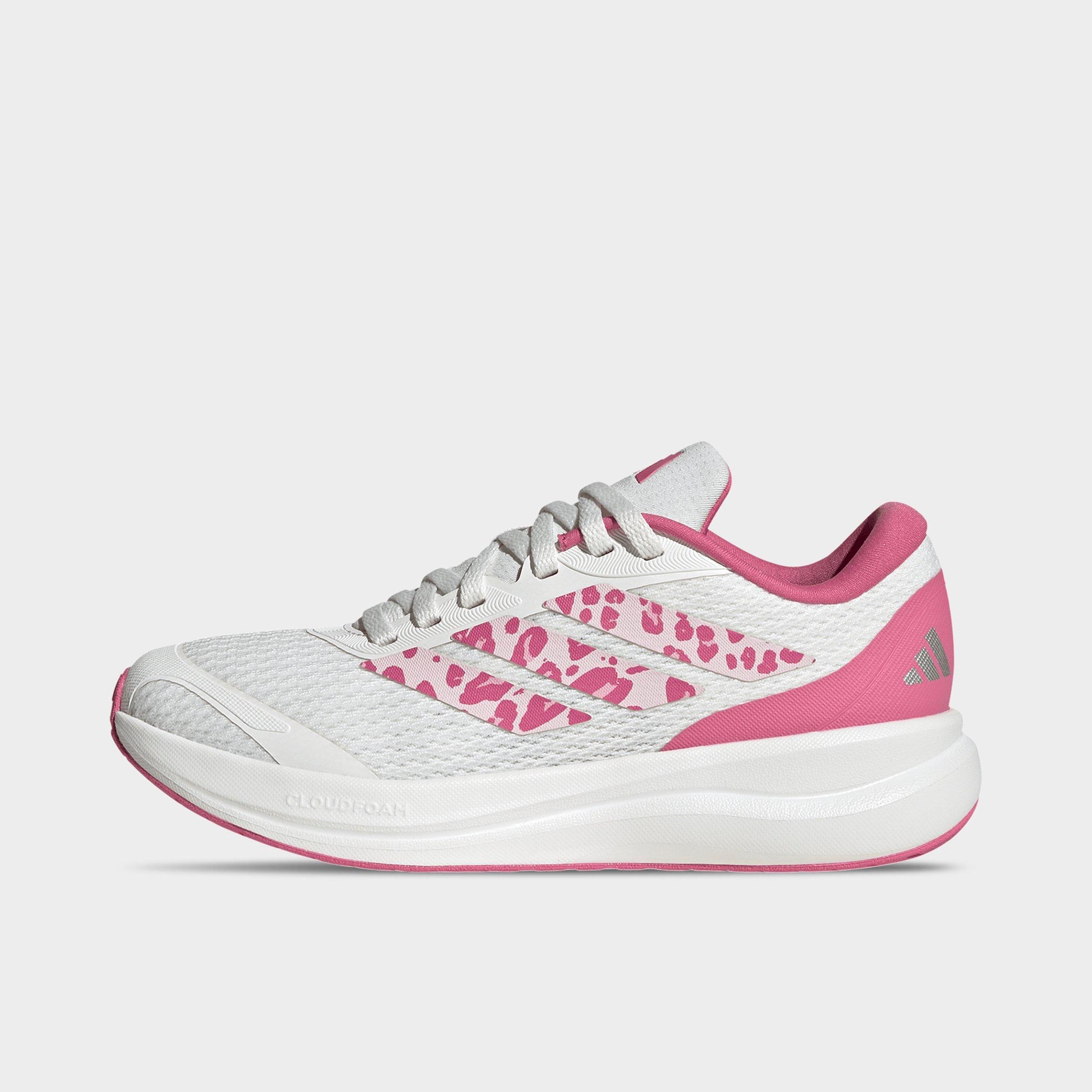 adidas Girls Big Kids Runfalcon 6 Running Shoes in Core White/Distilled Pink/Pink Fusion Size: 3.5