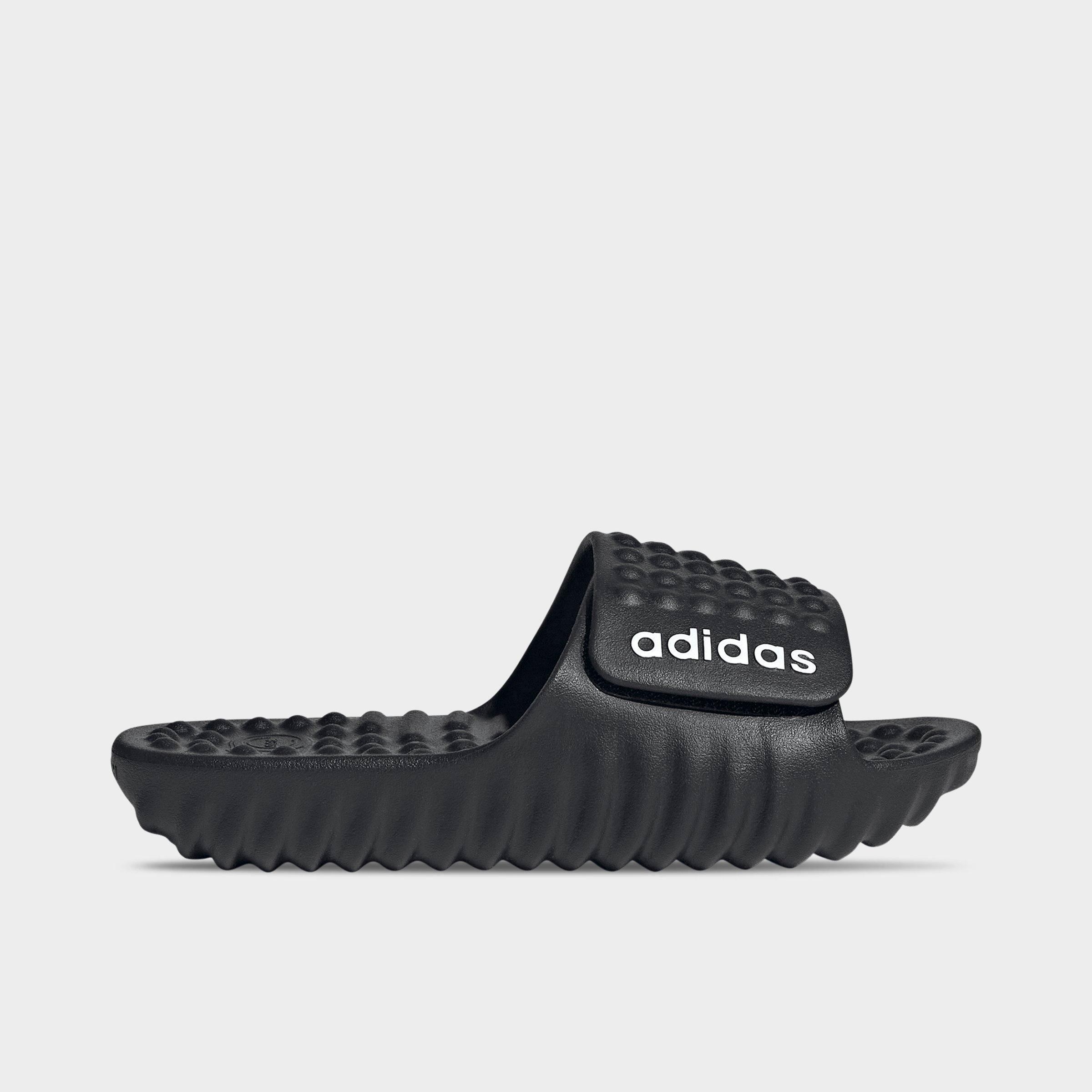 adidas Big Kids adissage 360Rec Slide Sandals in Black/White Size: 6.0