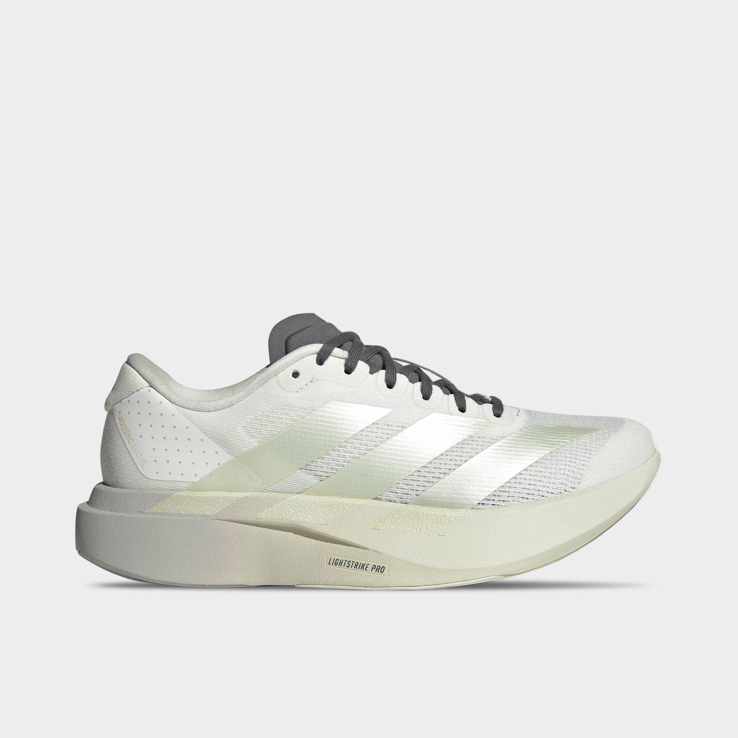 adidas Womens Adizero EVO SL Running Shoes in Off White/Ice Gold Metallic/Granite Size: 5.5