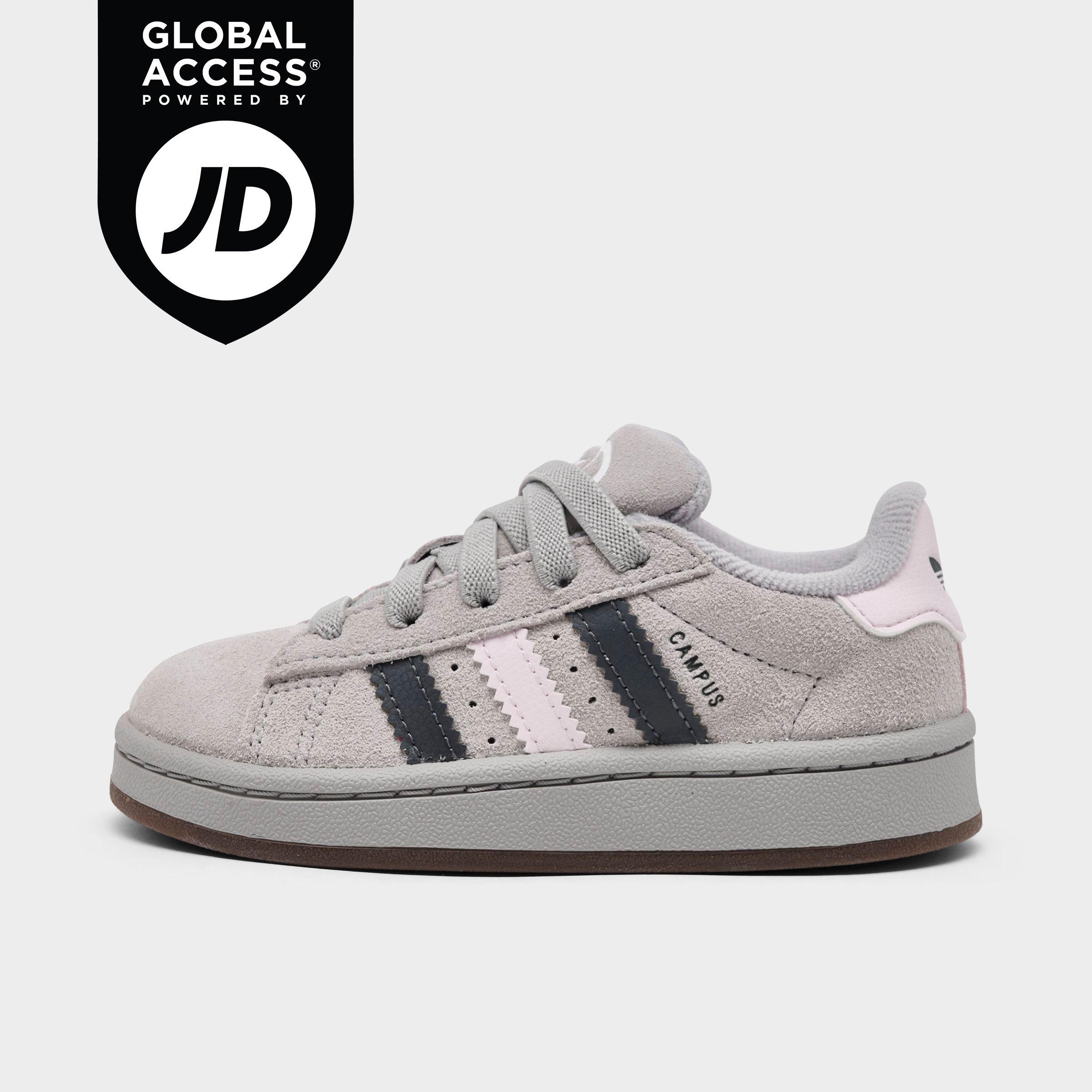 adidas Kids Toddler Originals Campus 00s Comfort Closure Stretch Lace Casual Shoes in Grey Two/Grey Five/Almost Pink Size: 4.0