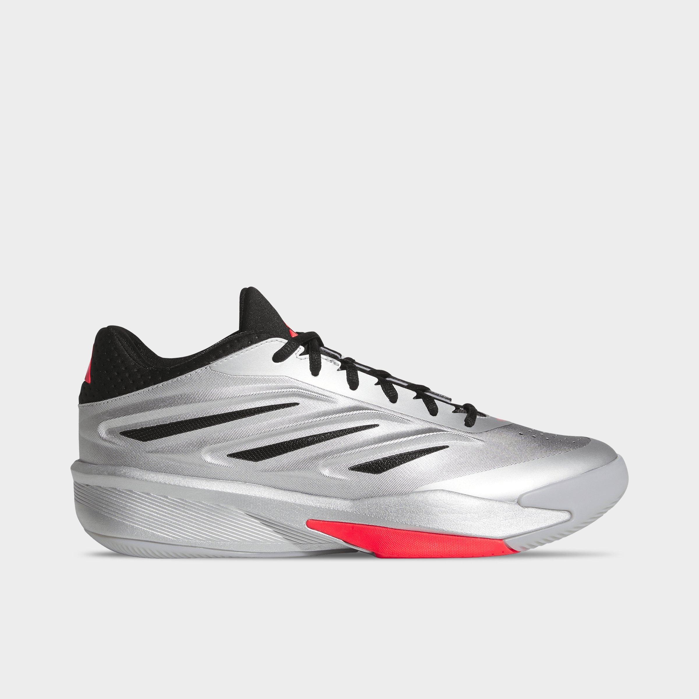 adidas Men's Crazy Energy Basketball Shoes in Silver Metallic/Core Black/Lucid Red Size: 8.5
