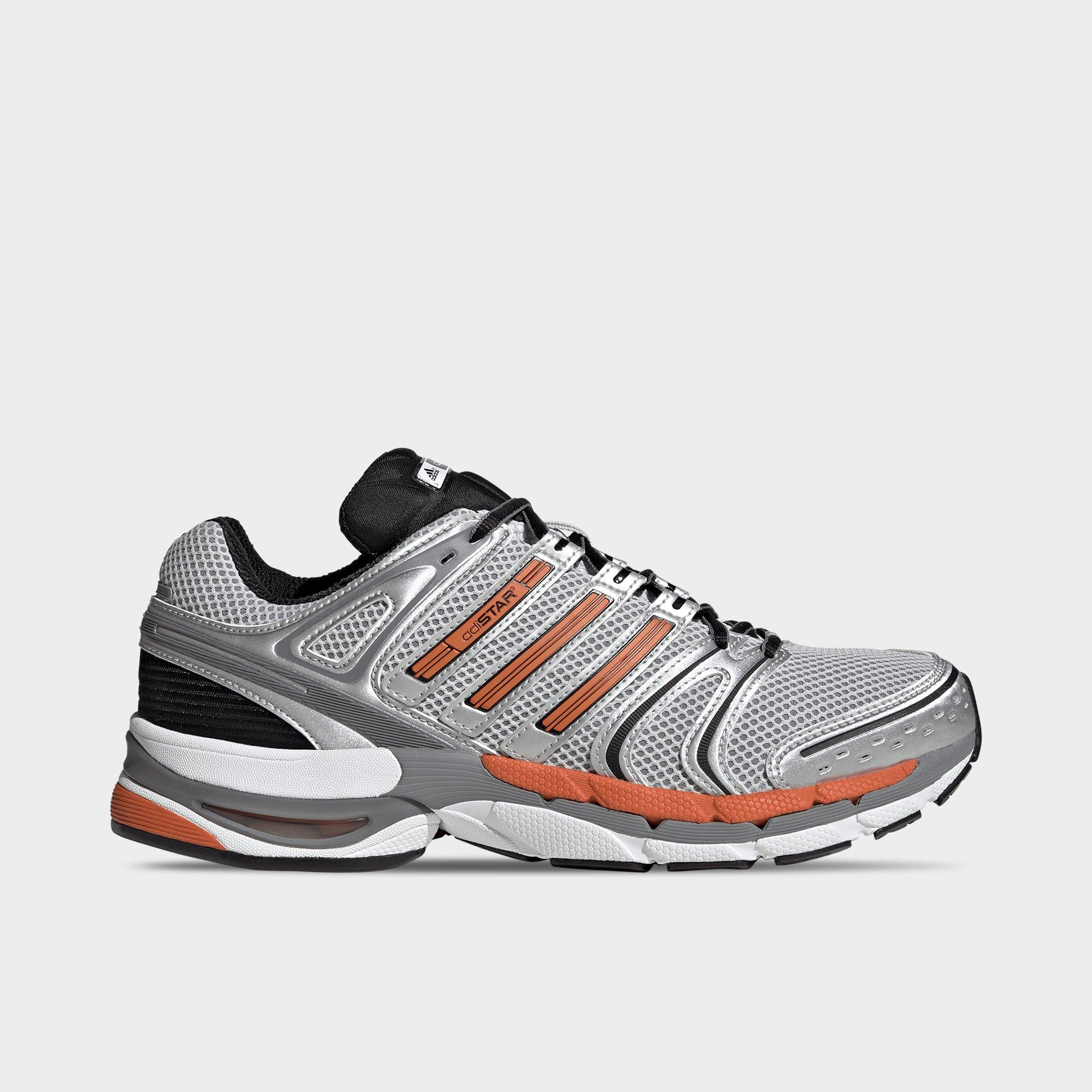 adidas Men's Adistar Control 5 Casual Shoes in Grey/Craft Orange/Core Black Size: 12.0