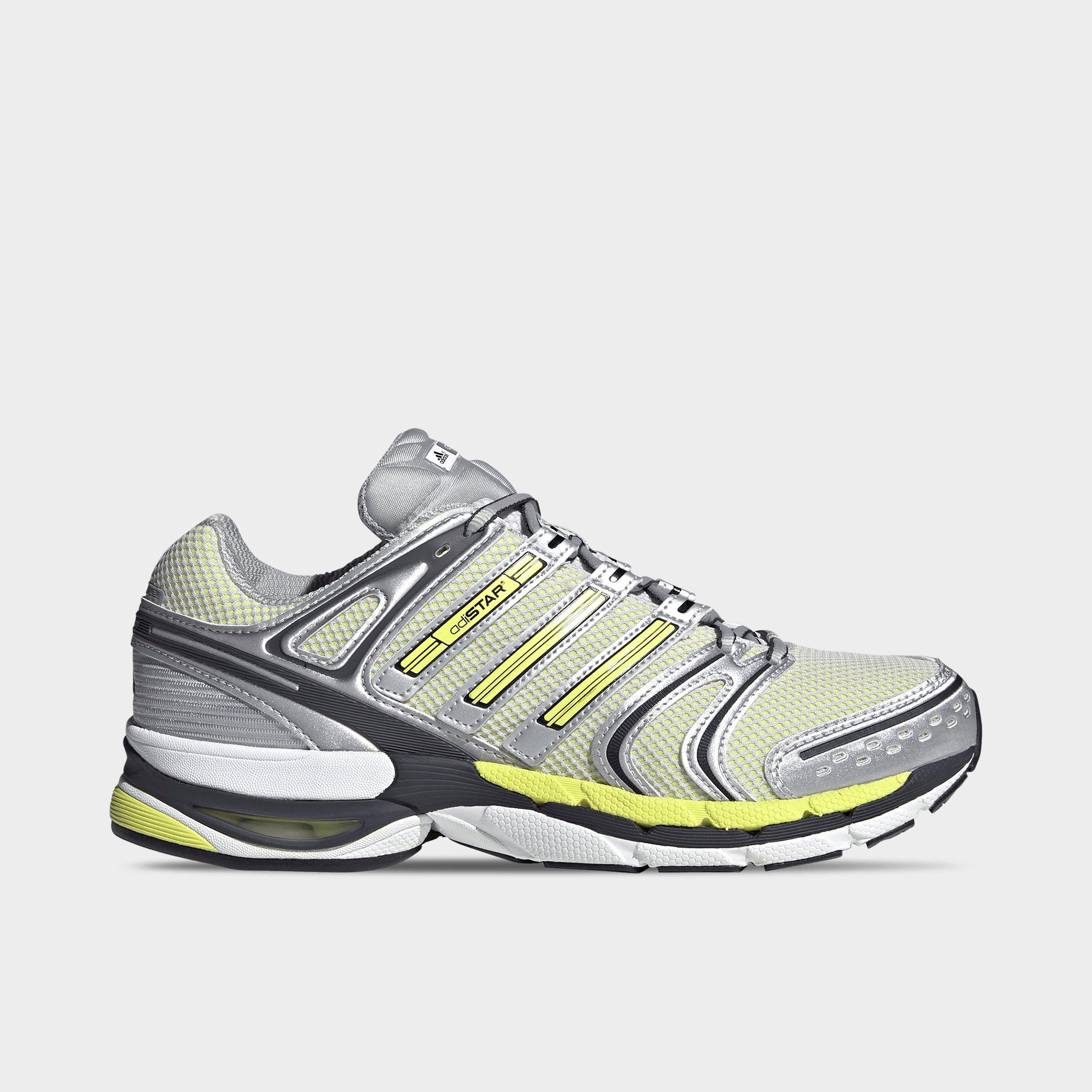 adidas Men's Adistar Control 5 Casual Shoes in Grey/Semi Frozen Lemon/Utility Black Size: 10.0