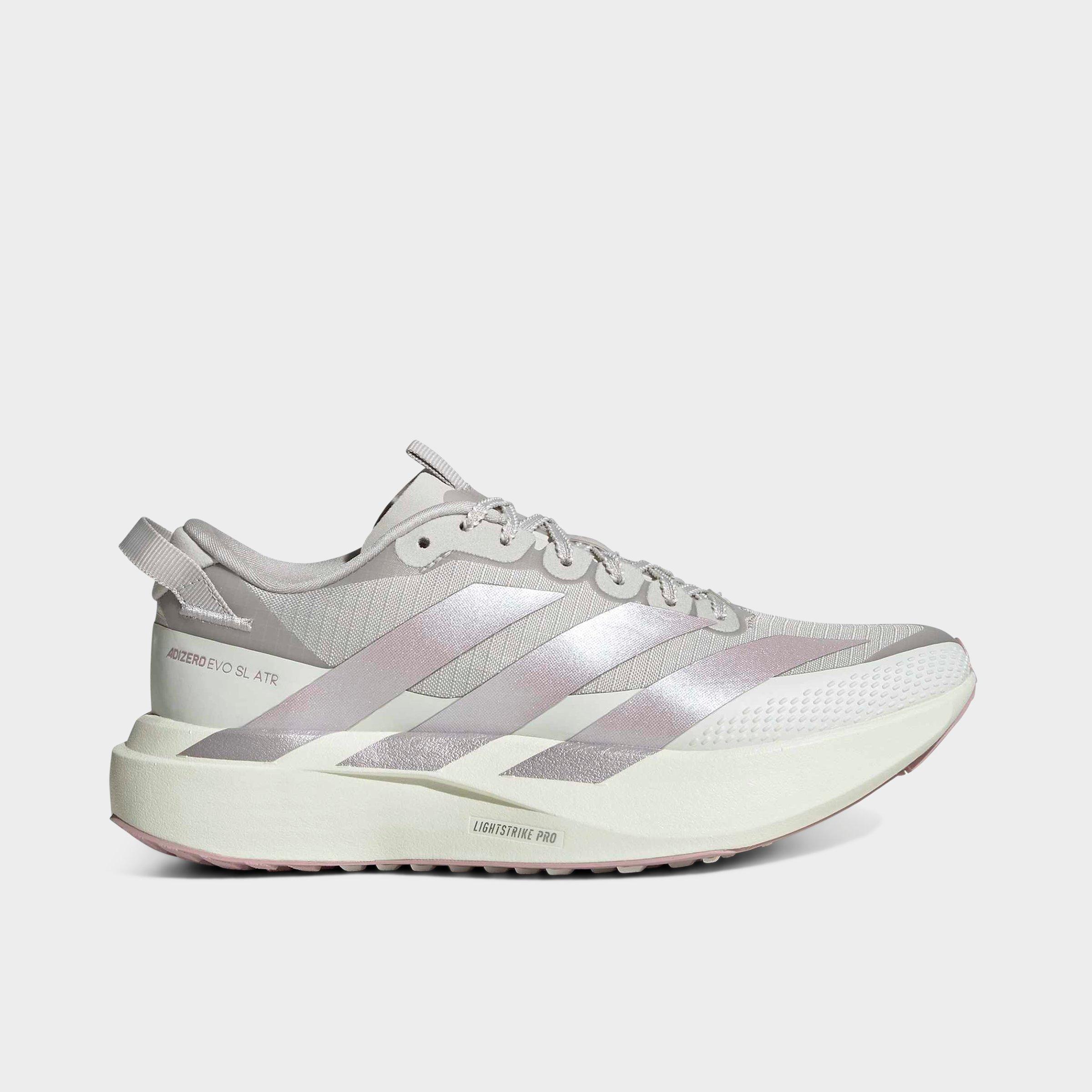 adidas Womens Adizero EVO SL ATR Trail Running Shoes in Grey One/Ice Purple/White Tint Size: 8.0