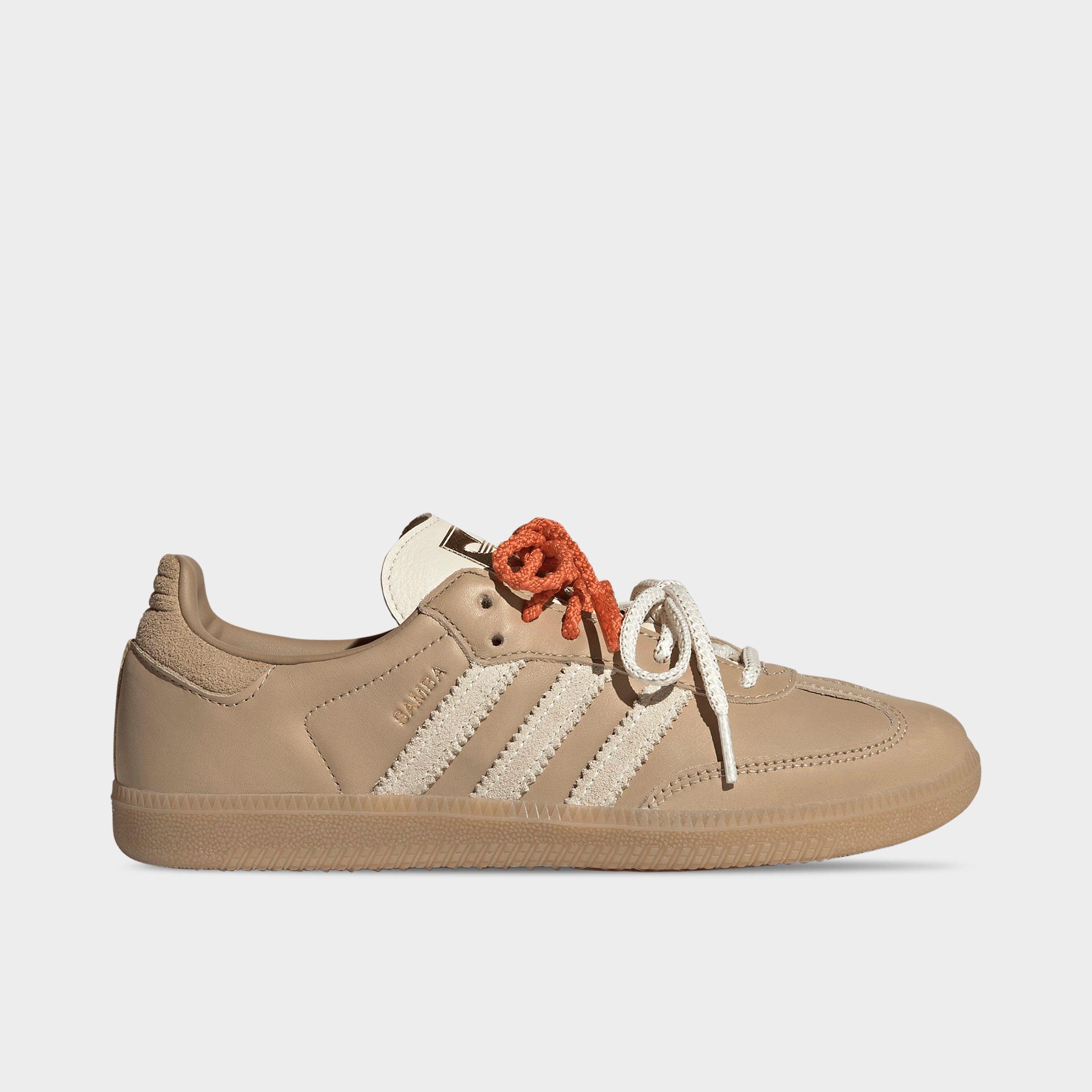 adidas Women's Originals Samba OG Leather Casual Shoes in Magic Beige/Cream White/Cardboard Size: 9.0