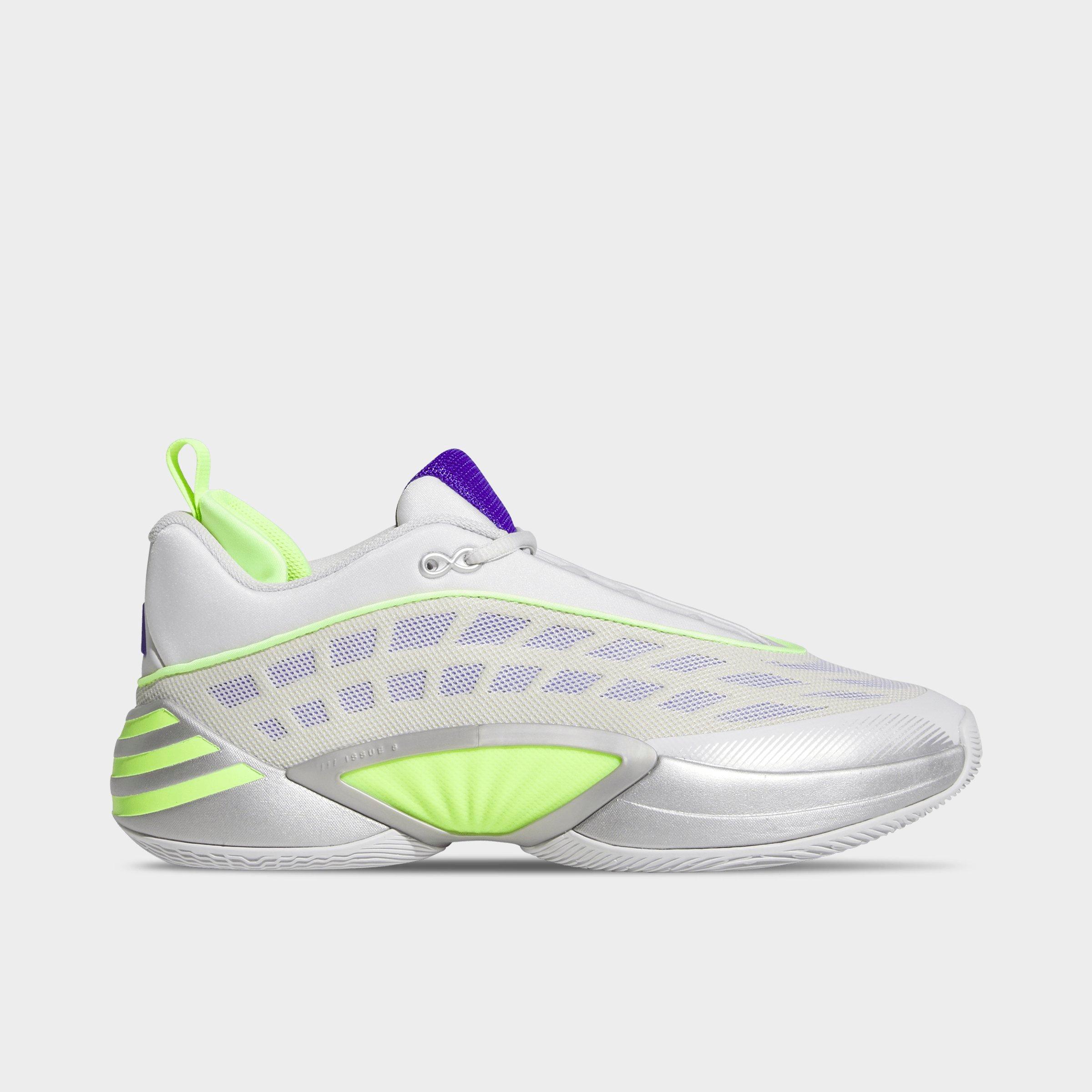 adidas Men's D. O.N. Issue #8 Basketball Shoes in Silver Metallic/Lucid Lemon/Dash Grey Size: 6.5