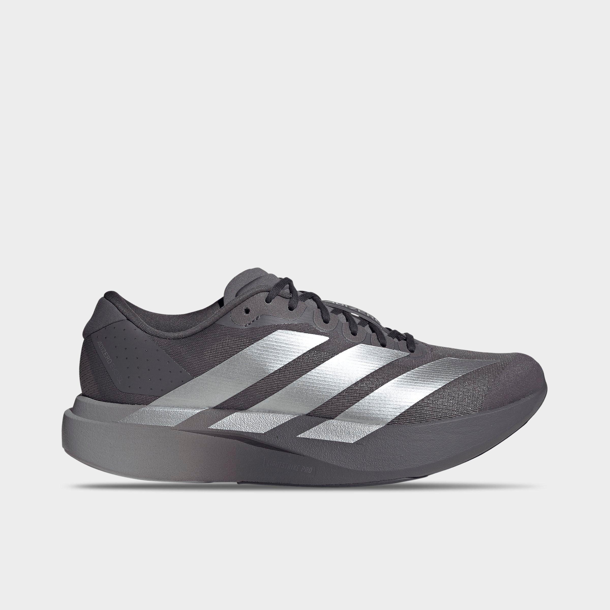 adidas Mens Adizero EVO SL Running Shoes in Grey Strata/Silver Metallic/Light Granite Size: 11.0