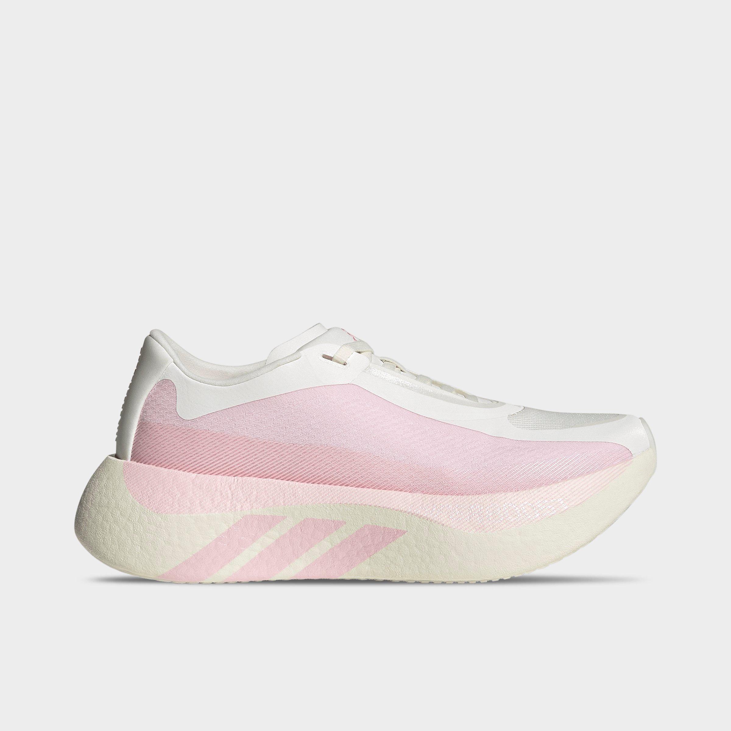 adidas Women's Hyperboost Edge Running Shoes in Off White/Clear Pink/Clear Pink Size: 6.0