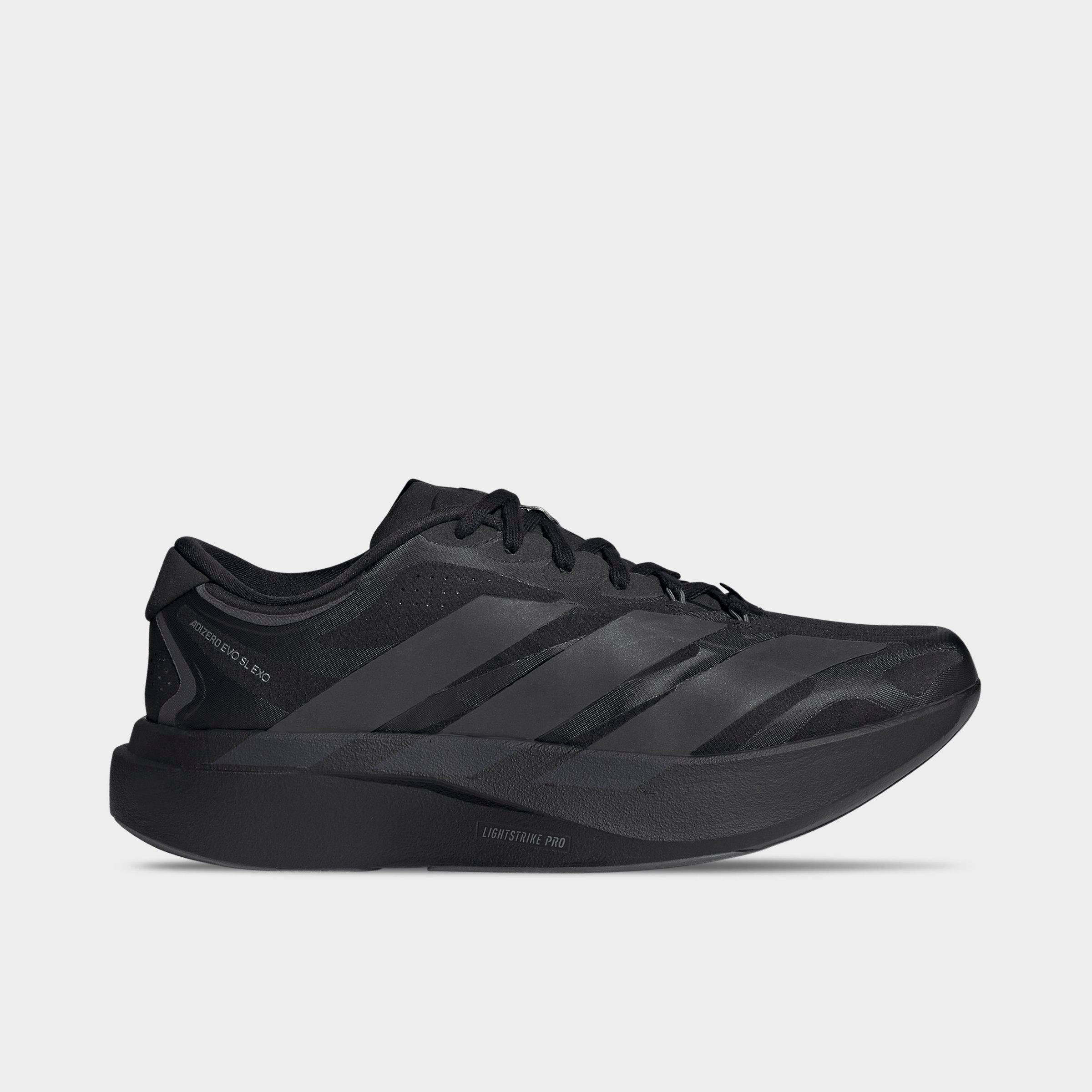 adidas Men's Adizero EVO SL EXO Running Shoes in Core Black/Night Grey/Iron Metallic Size: 13.0