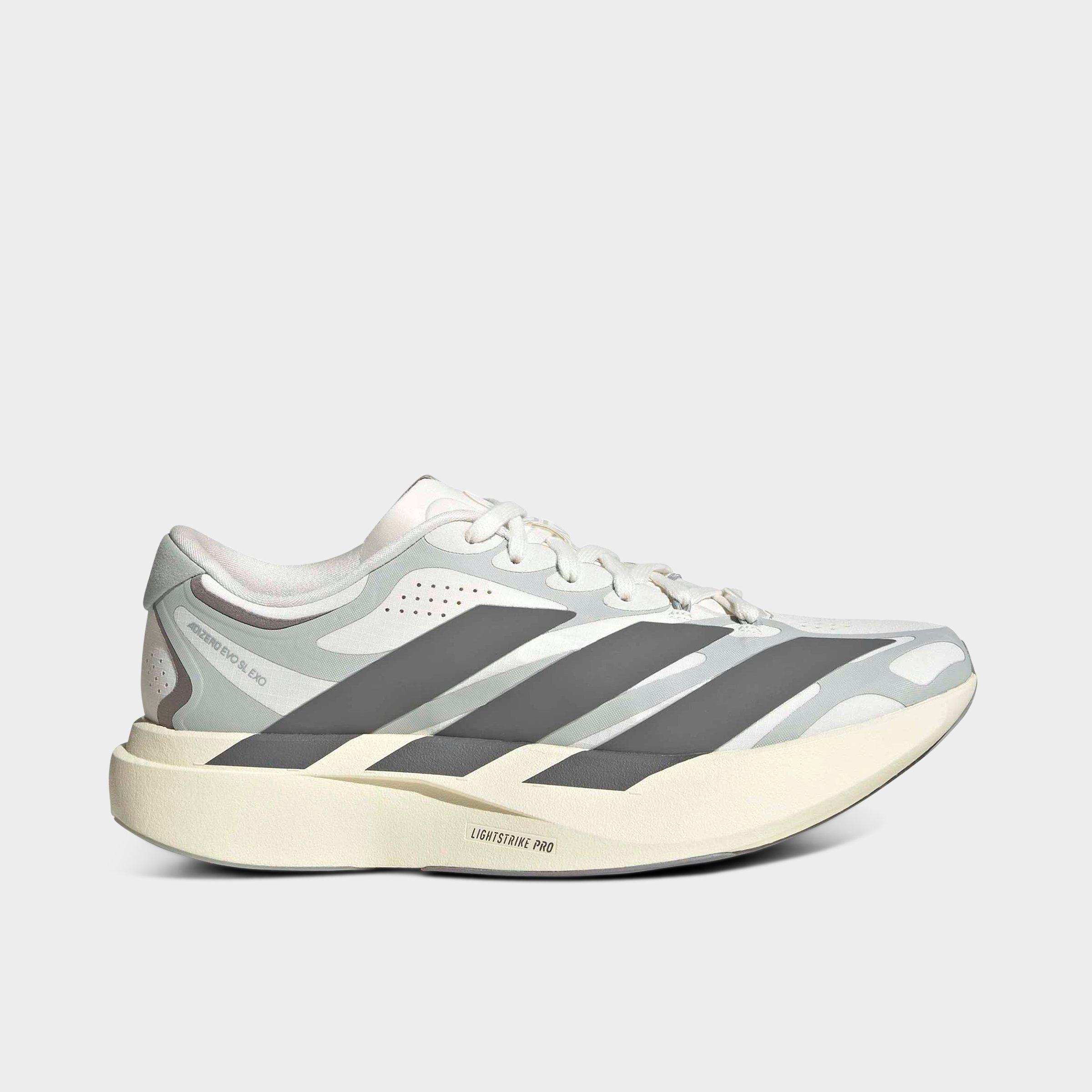 adidas Womens Adizero EVO SL Exo Running Shoes in Cloud WhiteGrey FourWonder Silver Size 75