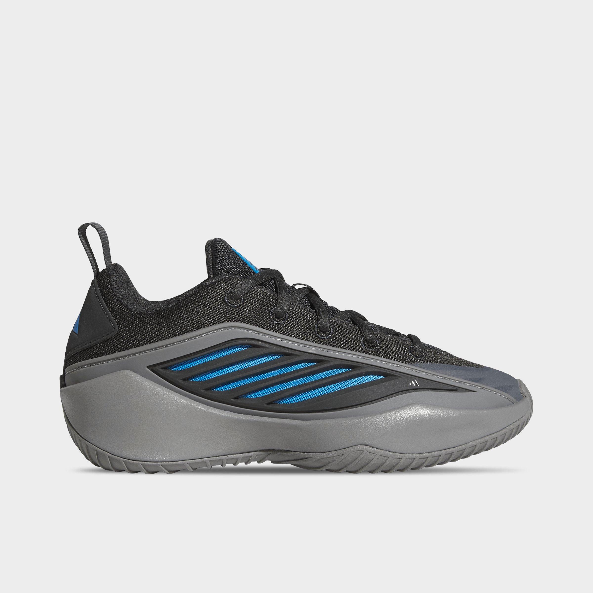 adidas Big Kids Believe That 1 Basketball Shoes in Grey Three/Carbon/Lucid Ray Blue Size: 3.5