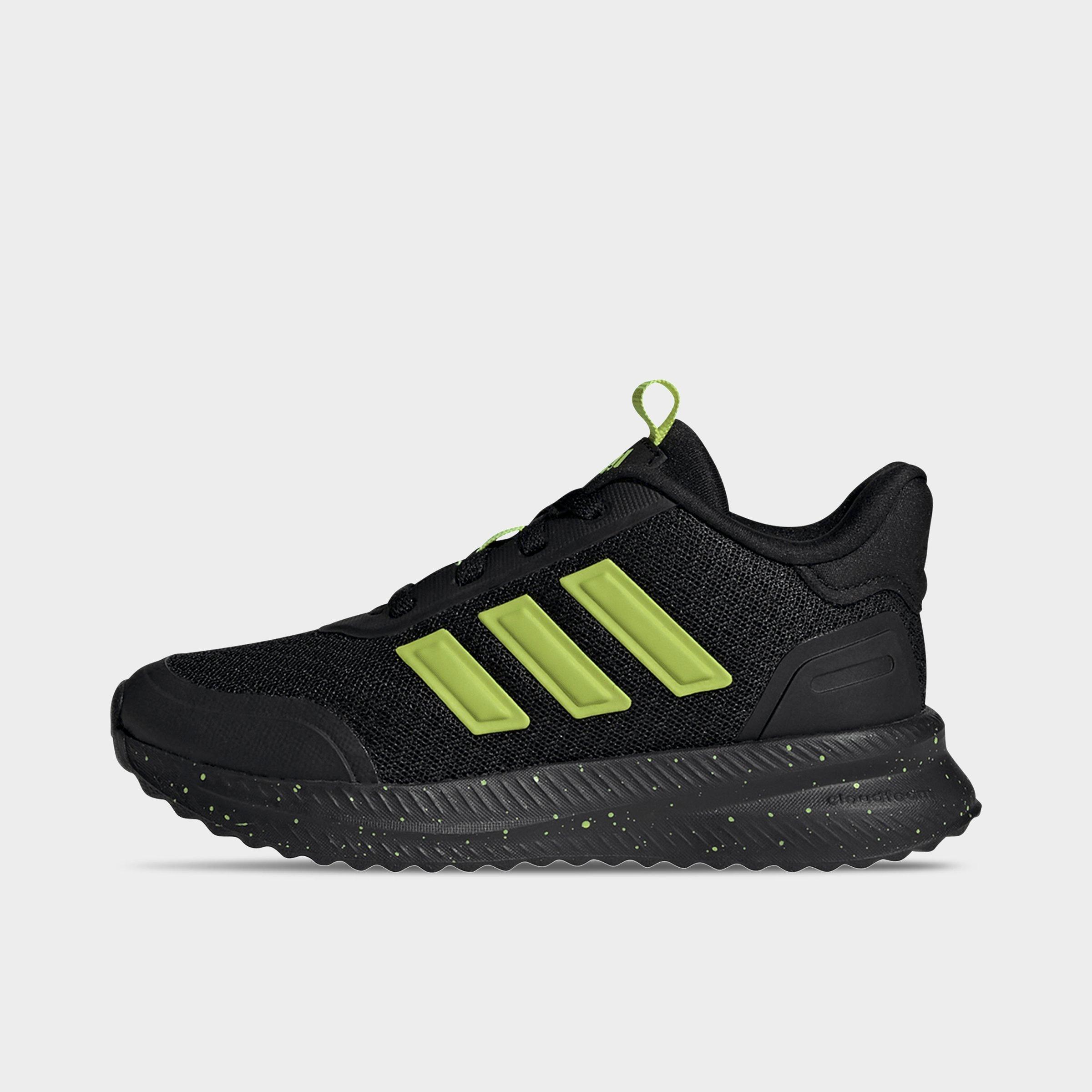 adidas Big Kids X_PLR Path Casual Shoes in Core Black/Solar Slime/Solar Slime Size: 2.5