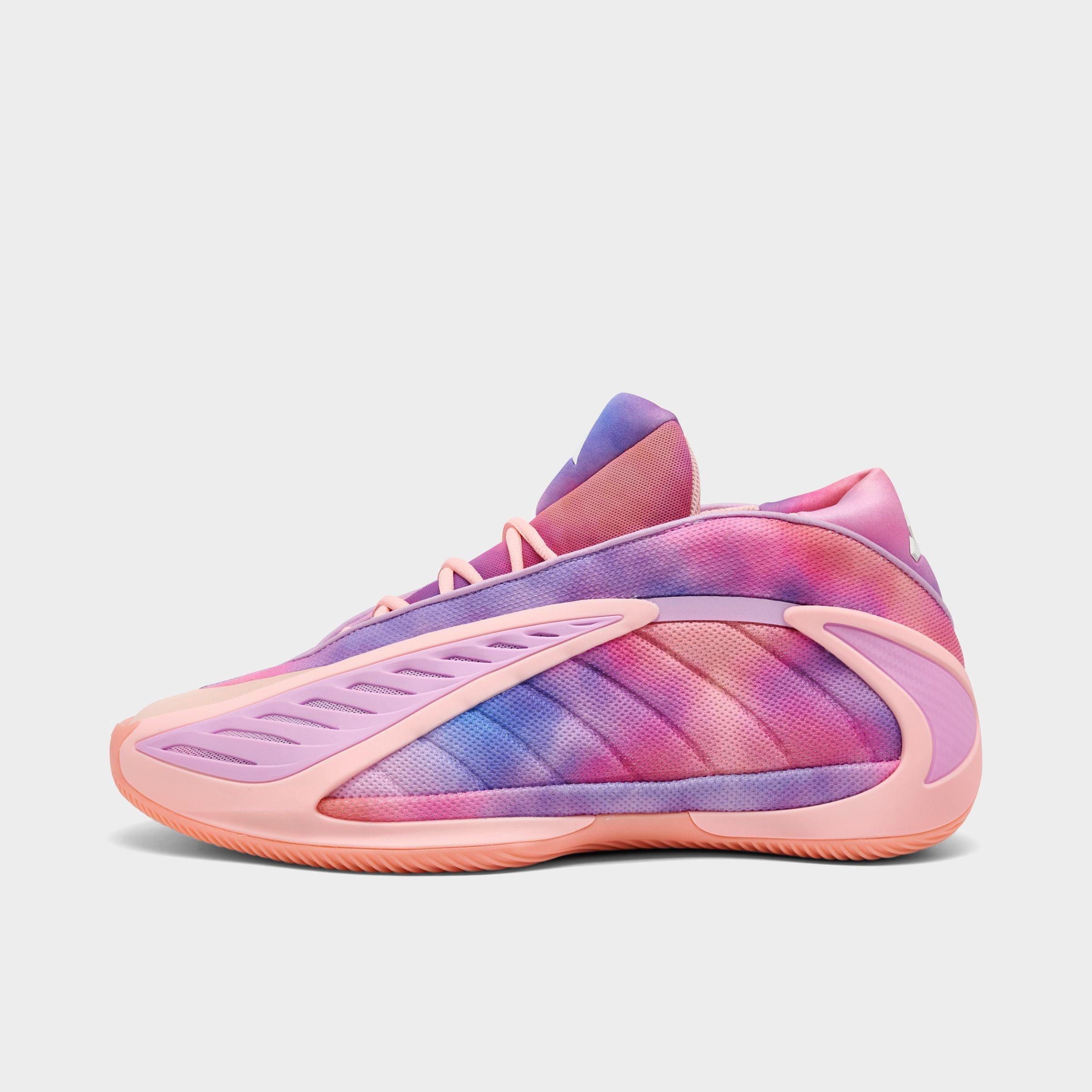 adidas Men's Anthony Edwards 2 Basketball Shoes in Haze Coral/Bliss Lilac/Zero Metallic Size: 11.0