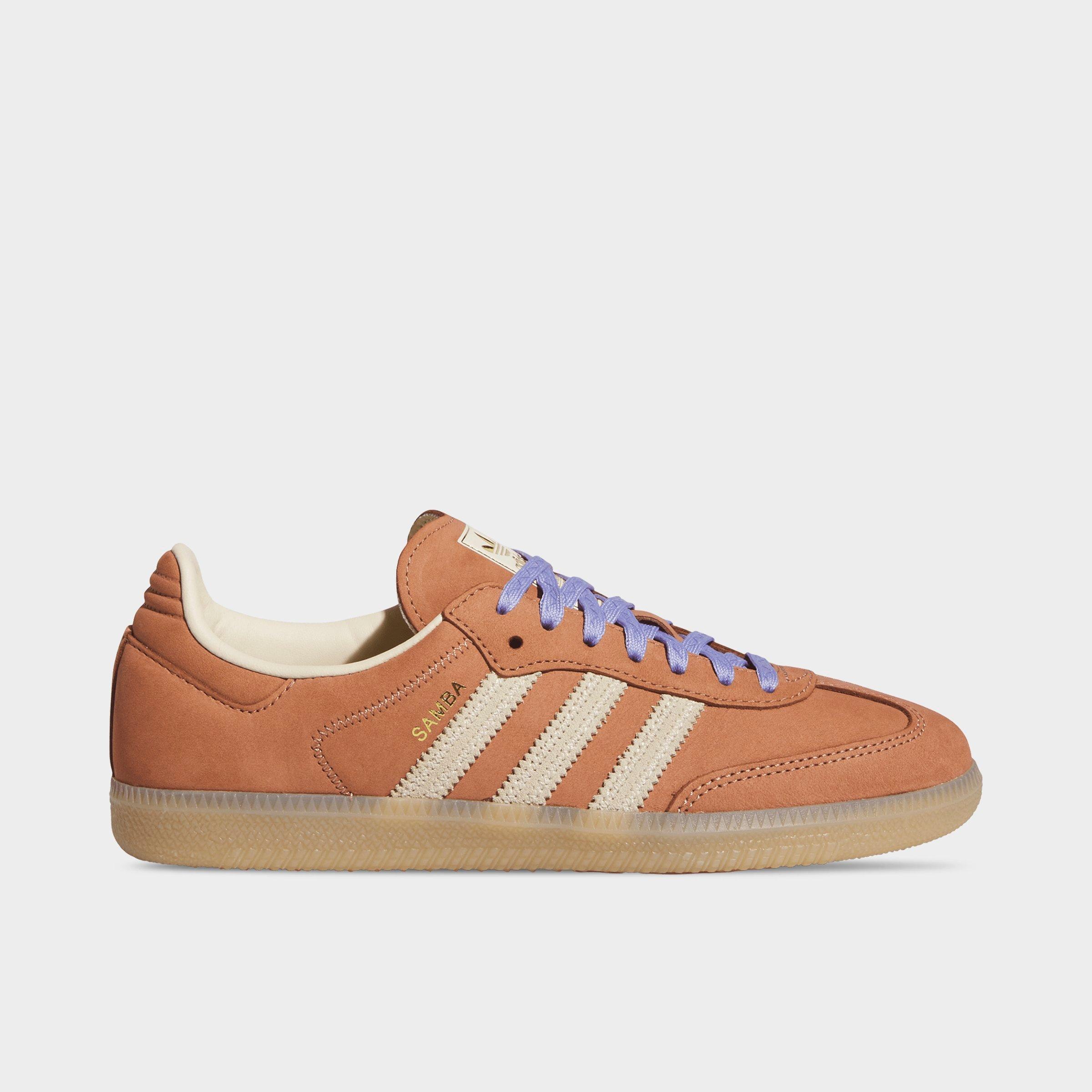 adidas Women's Originals Samba OG Casual Shoes in Clay Strata/Warm Vanilla/Light Purple Size: 8.5