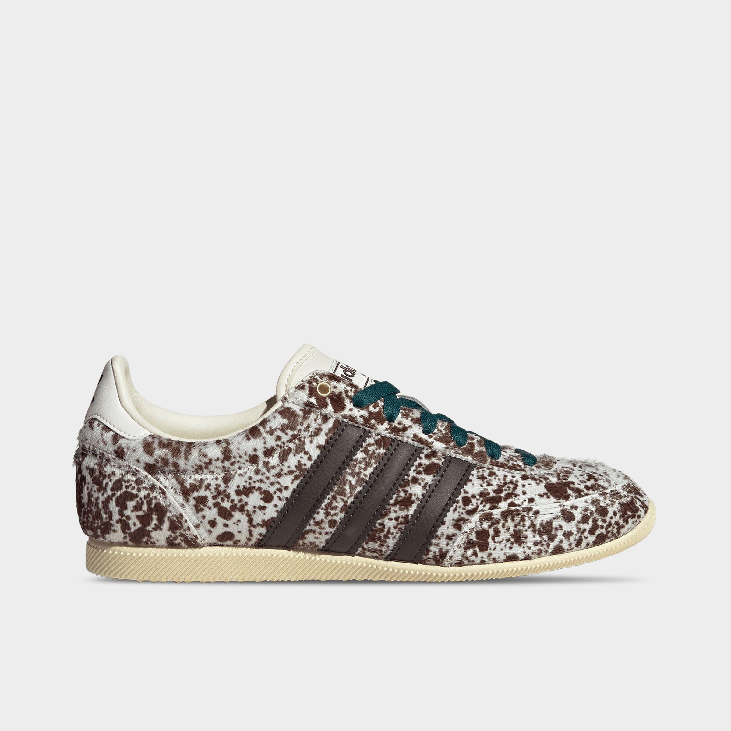 adidas Women's Originals Japan Pony Print Casual Shoes in Off White/Dark Brown/Gold Metallic Size: 11.0